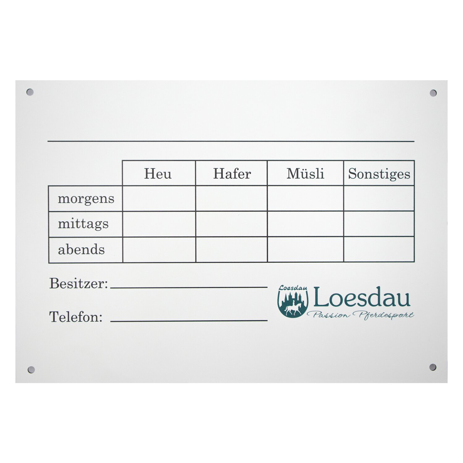 Loesdau Boxenschild – Ansicht 1