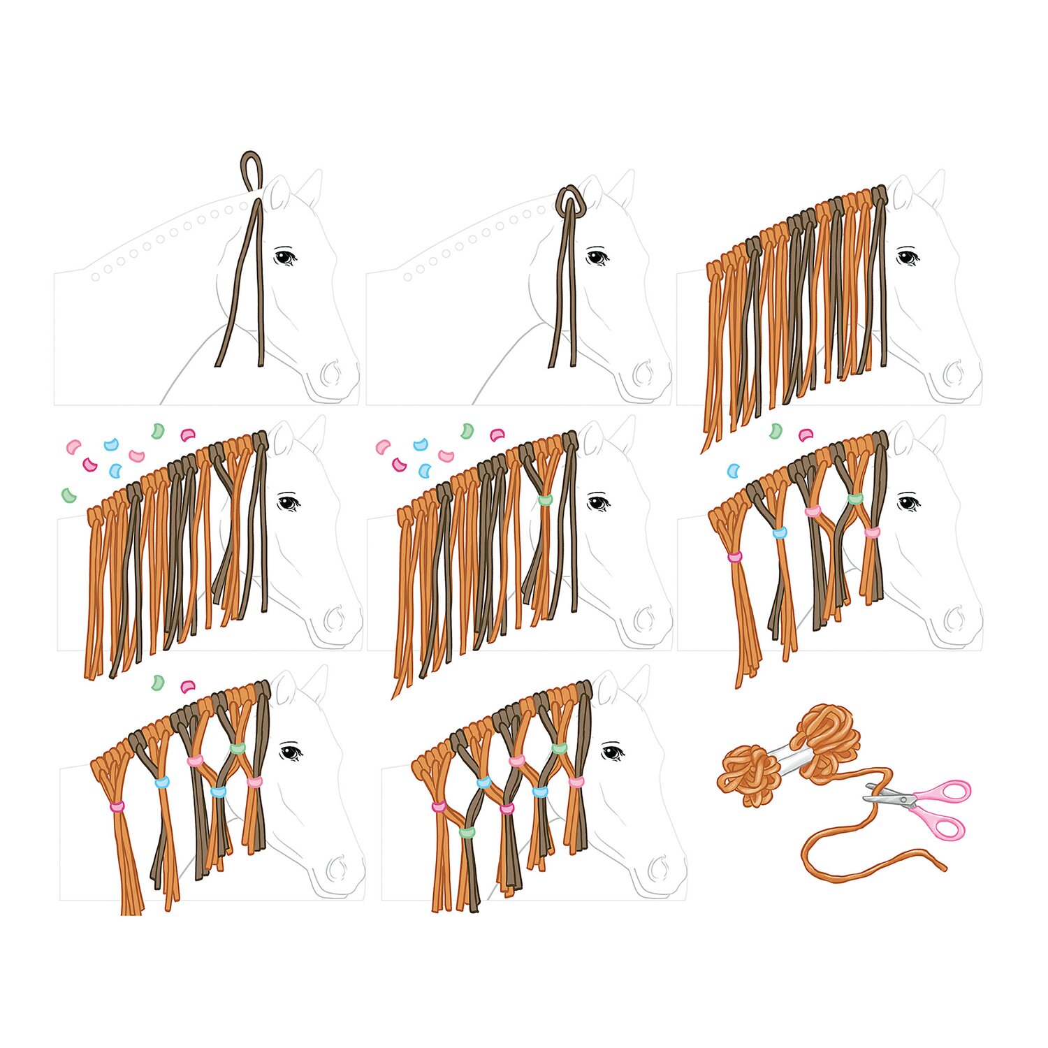 Miss Melody Flecht-Set Horse Mane – Ansicht 6