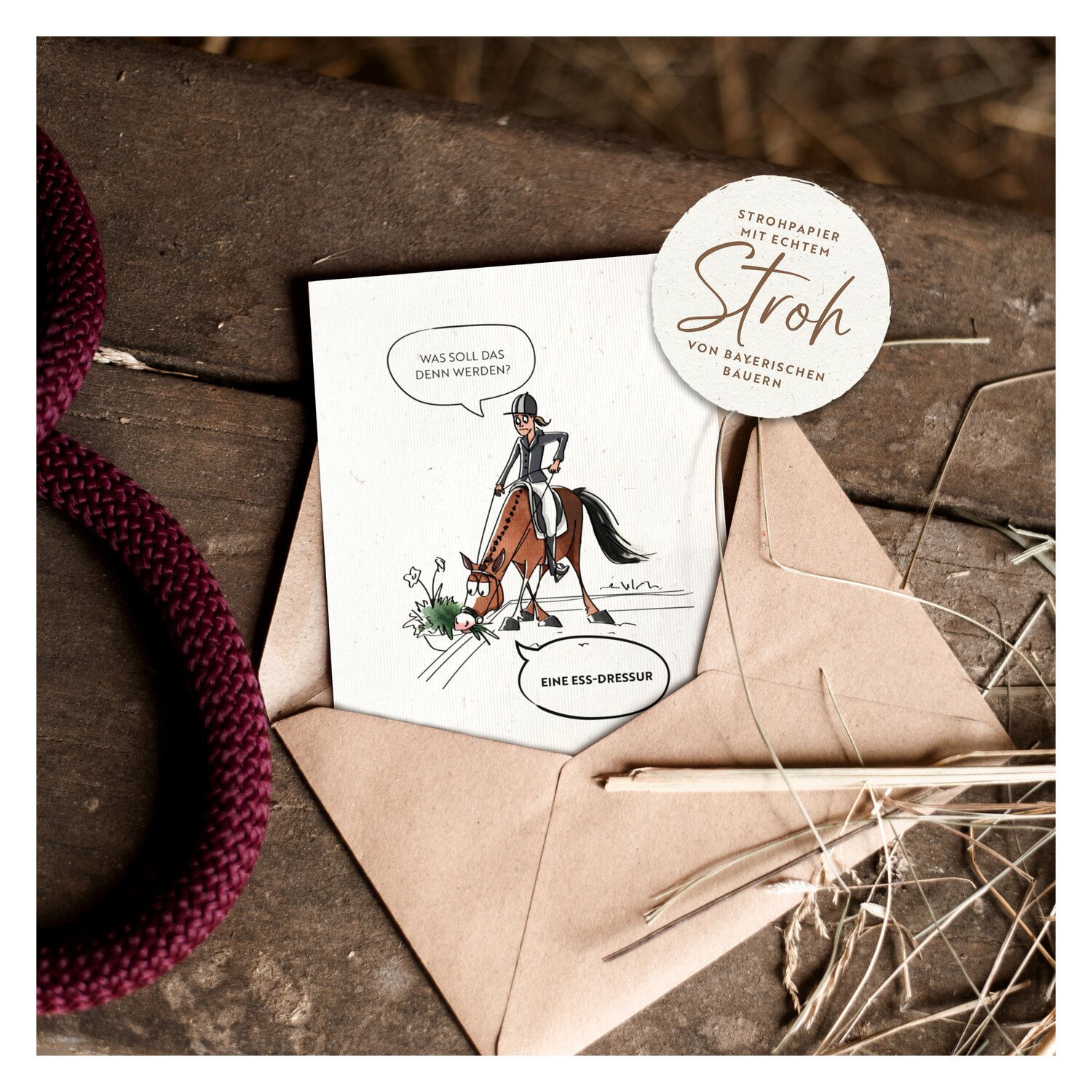 mrs. RIDE Strohpapier-Postkarten – Ansicht 2