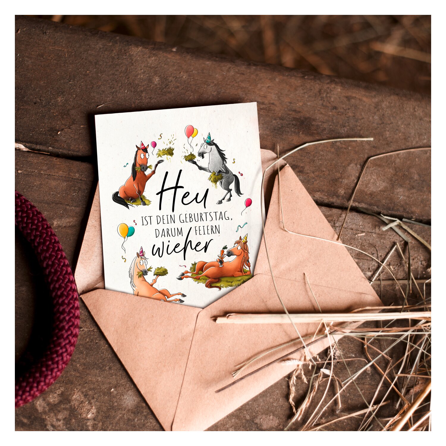 mrs. RIDE Strohpapier-Postkarten &ndash; Ansicht 2