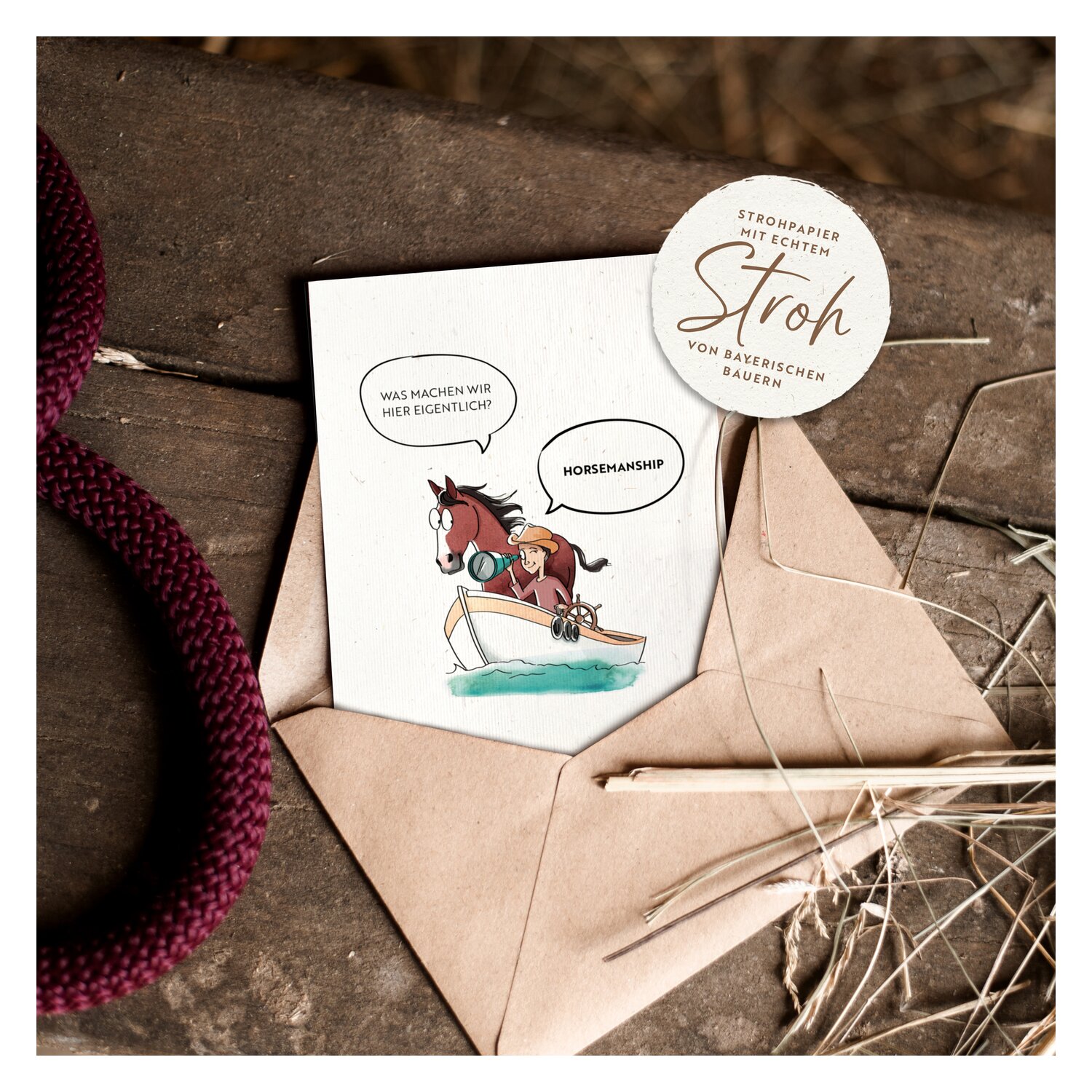 mrs. RIDE Strohpapier-Postkarten – Ansicht 2