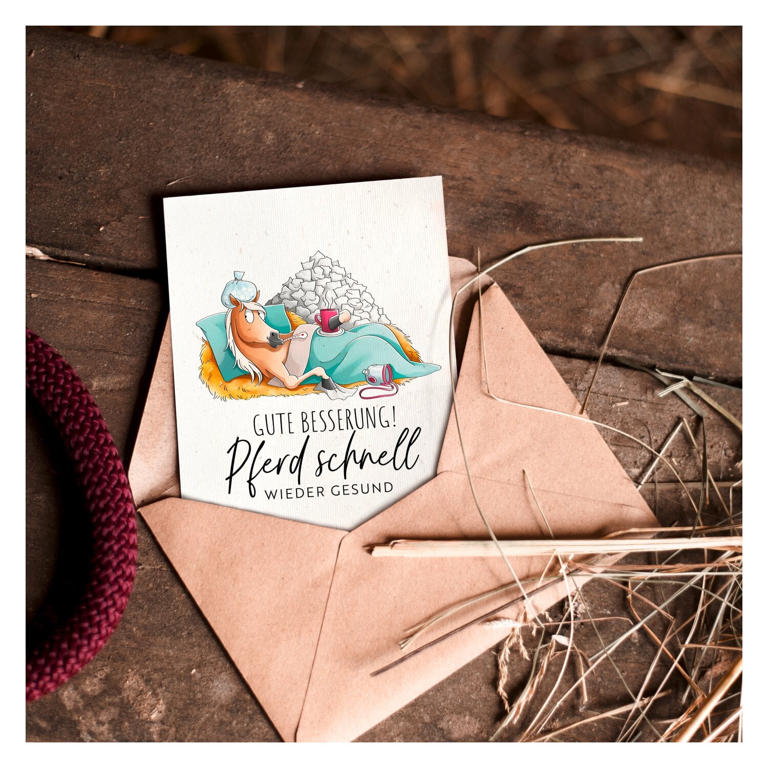 mrs. RIDE Strohpapier-Postkarten &ndash; Ansicht 2