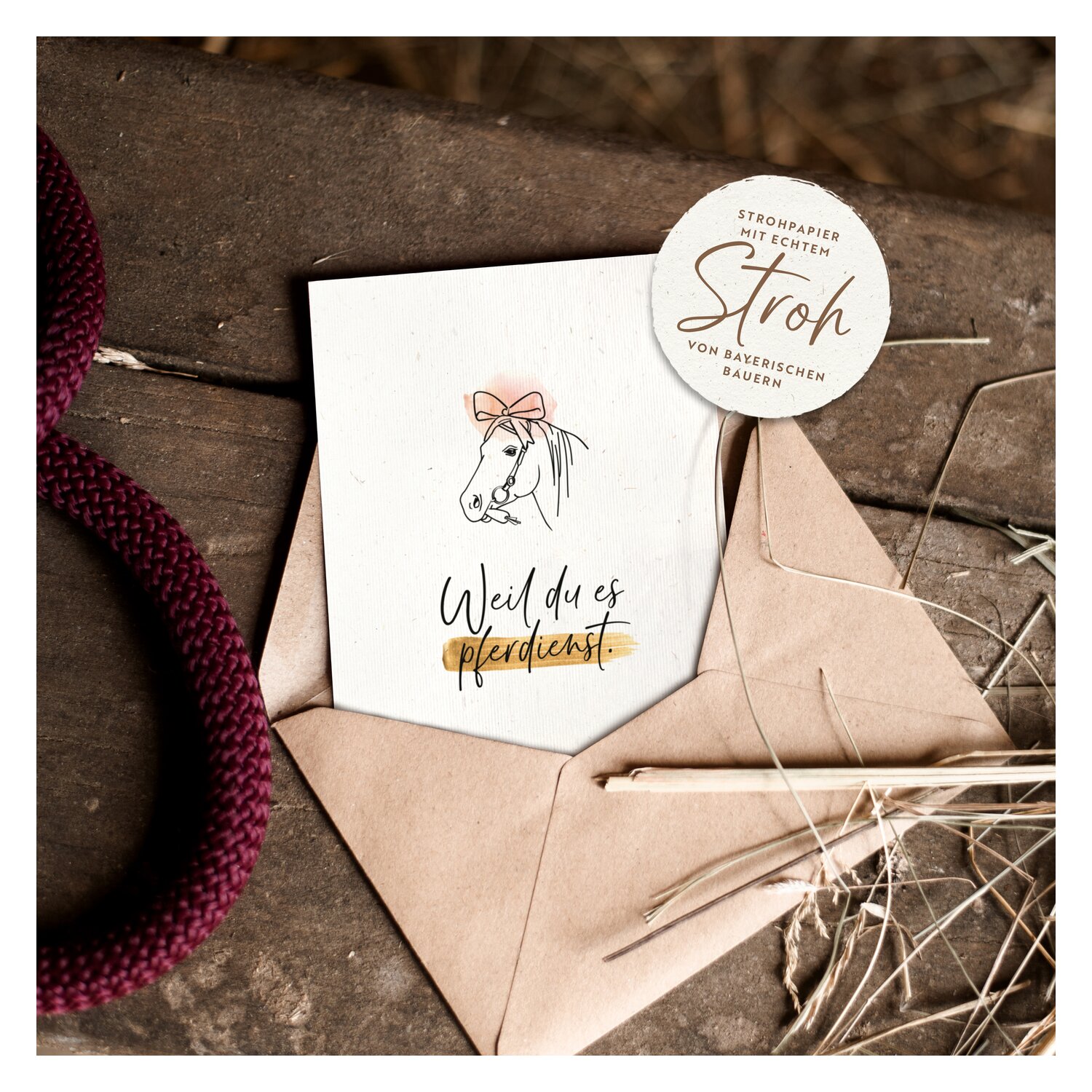 mrs. RIDE Strohpapier-Postkarten – Ansicht 2