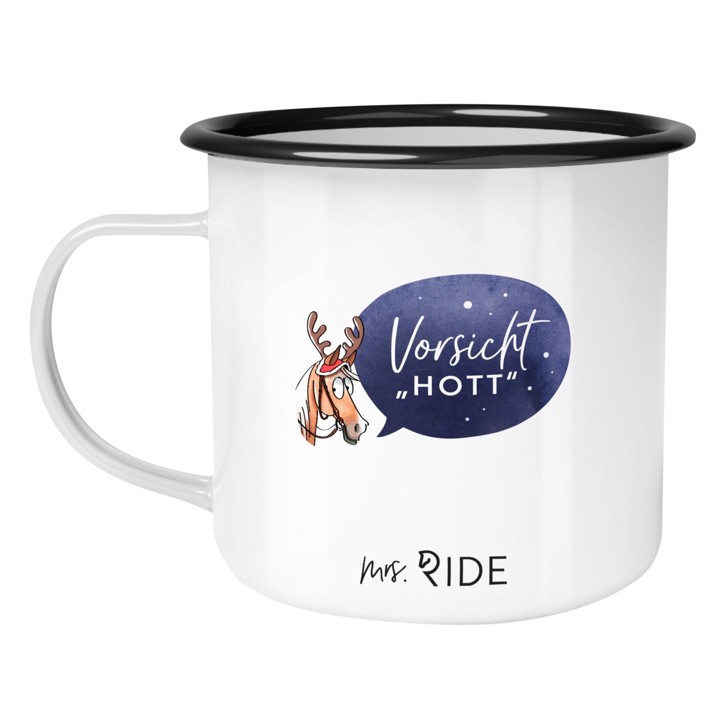 mrs. RIDE Emailletasse Hü-Wein – Ansicht 2
