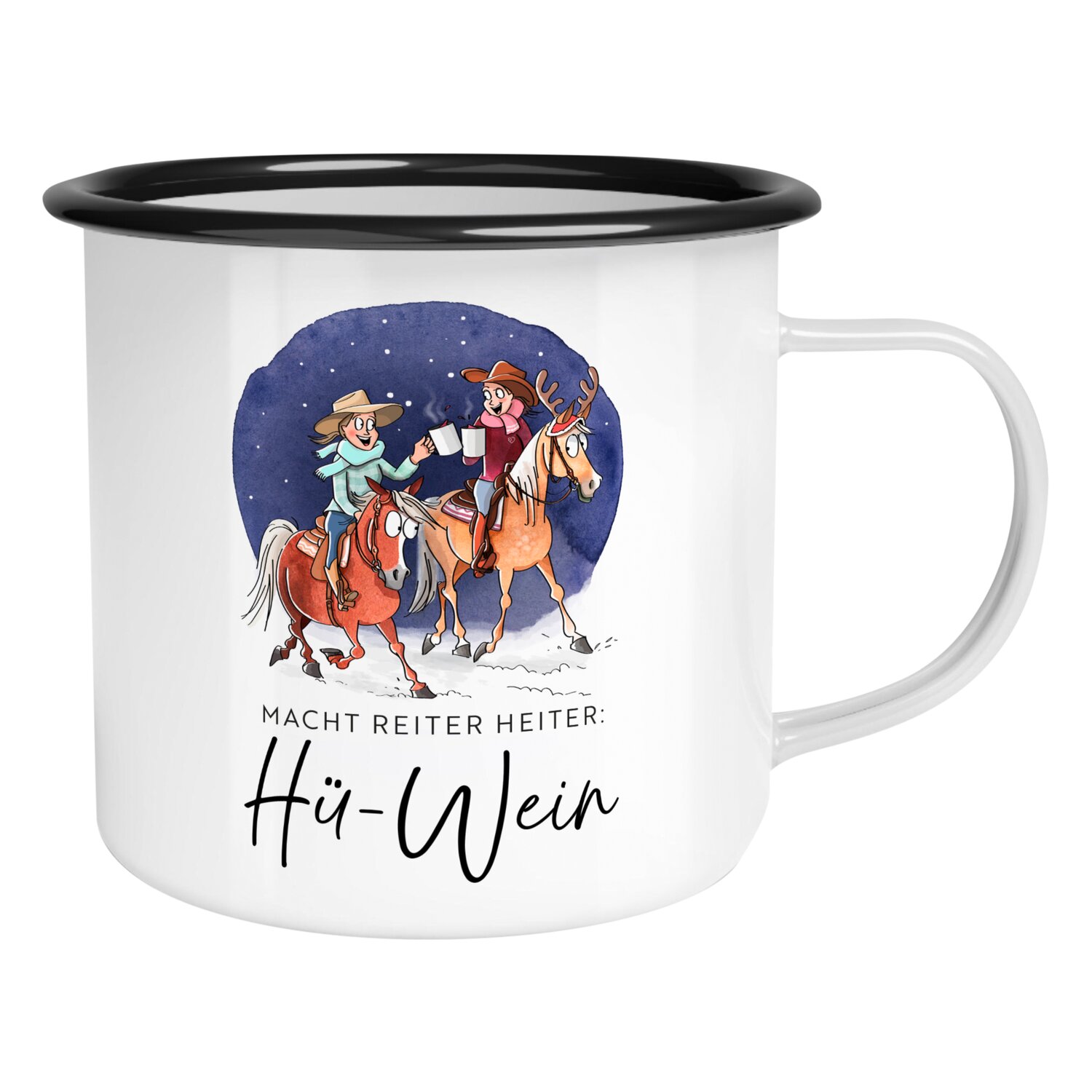 mrs. RIDE Emailletasse Hü-Wein – Ansicht 1