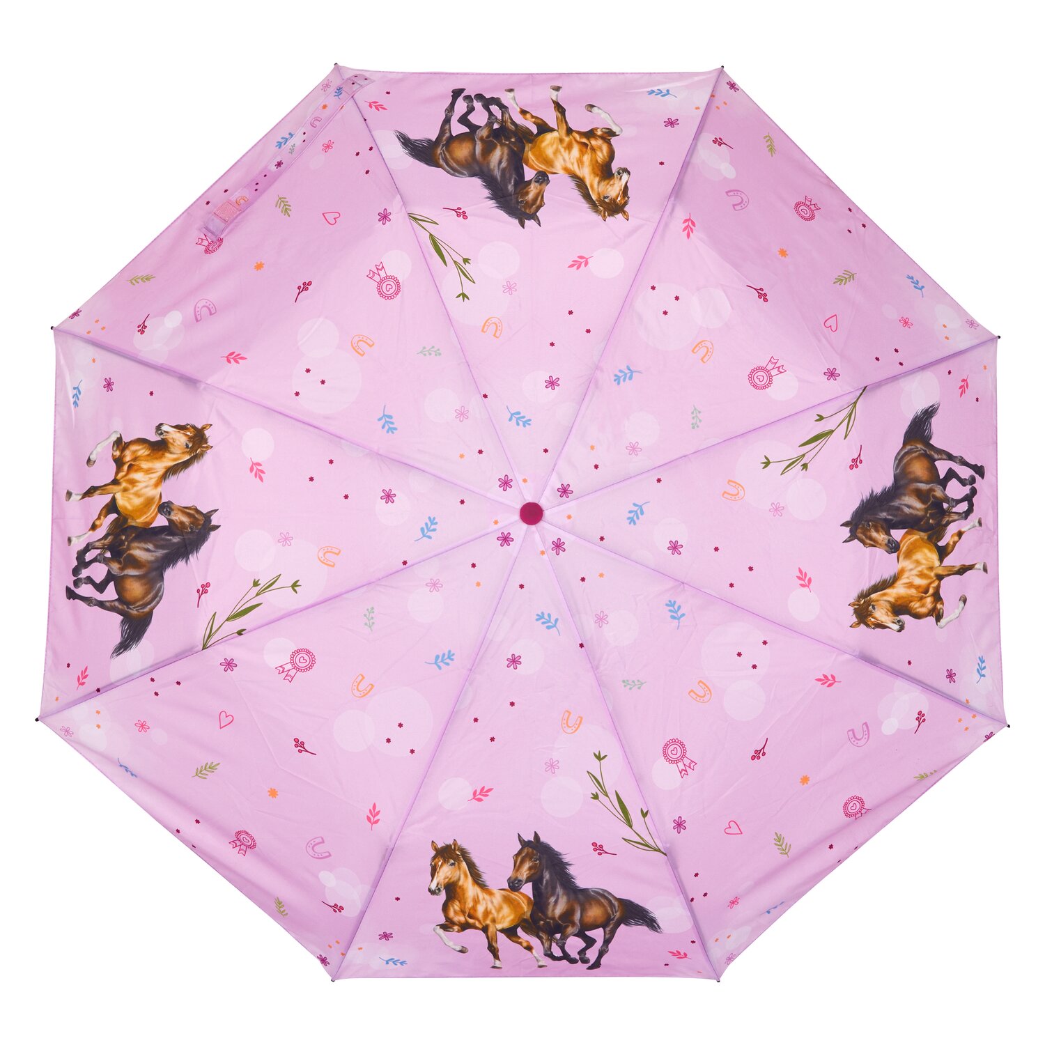 DIE SPIEGELBURG Taschenschirm Pferdefreunde – Ansicht 2