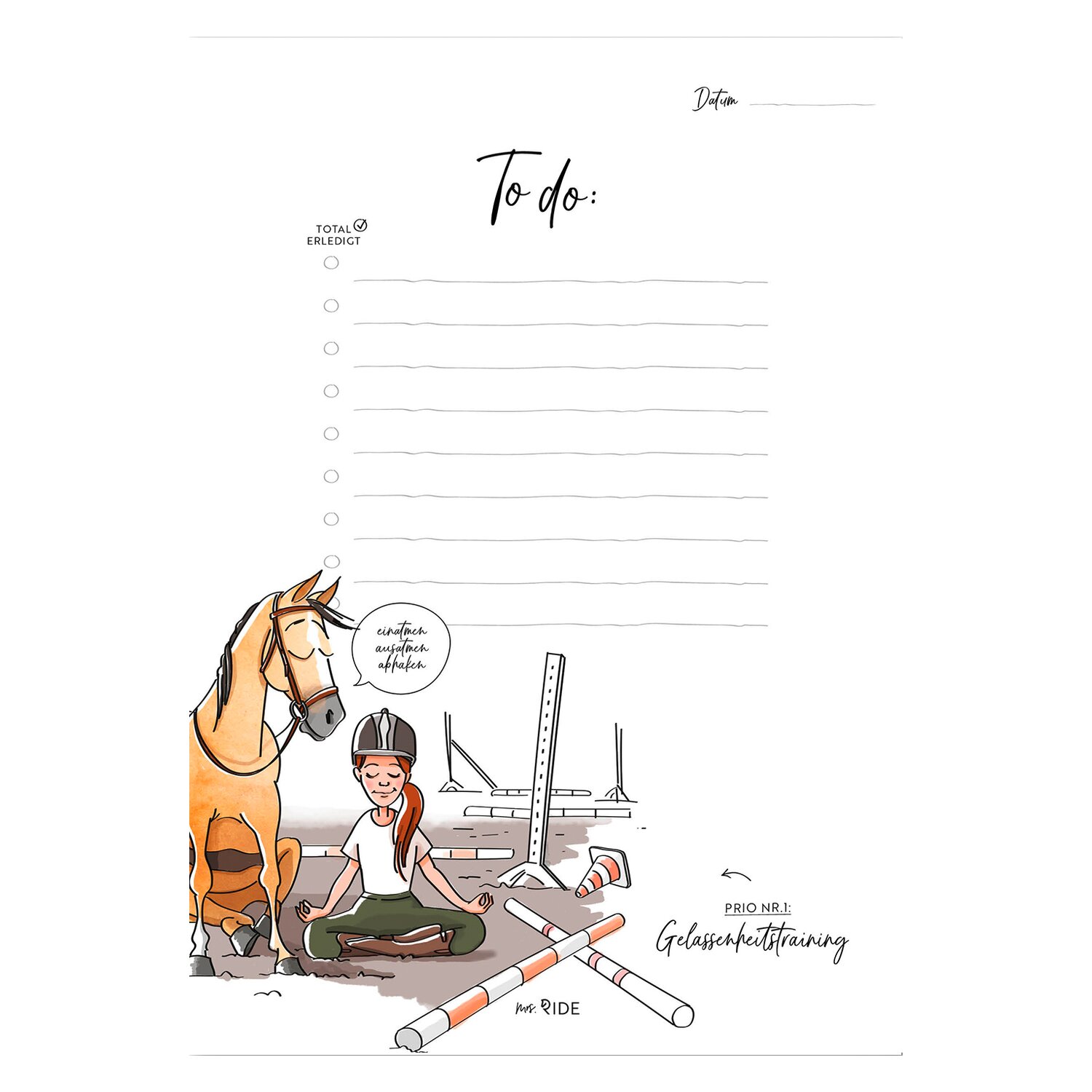 mrs. RIDE To-Do Liste Total erledigt – Ansicht 2