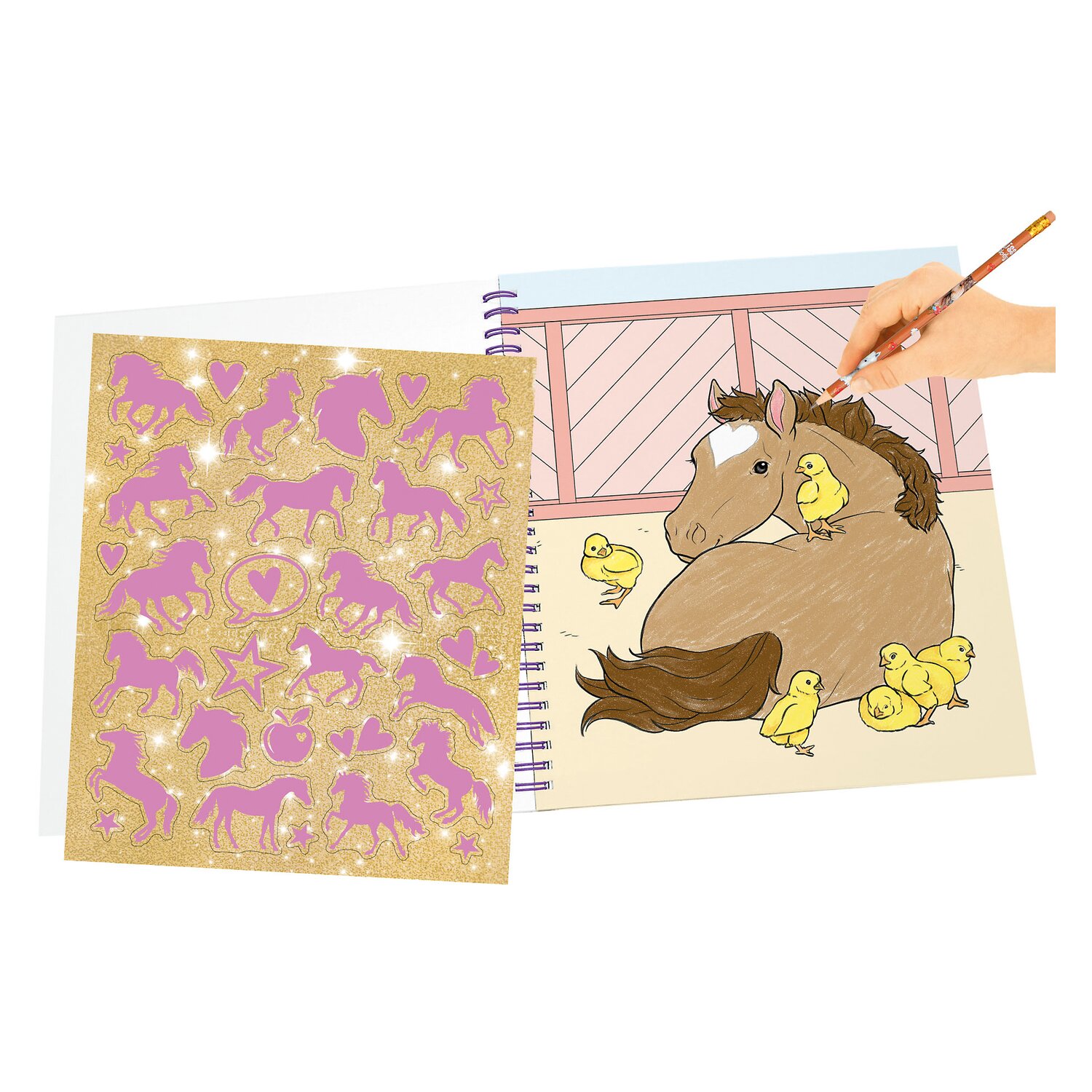 Miss Melody Malbuch mit Pailletten – Ansicht 4