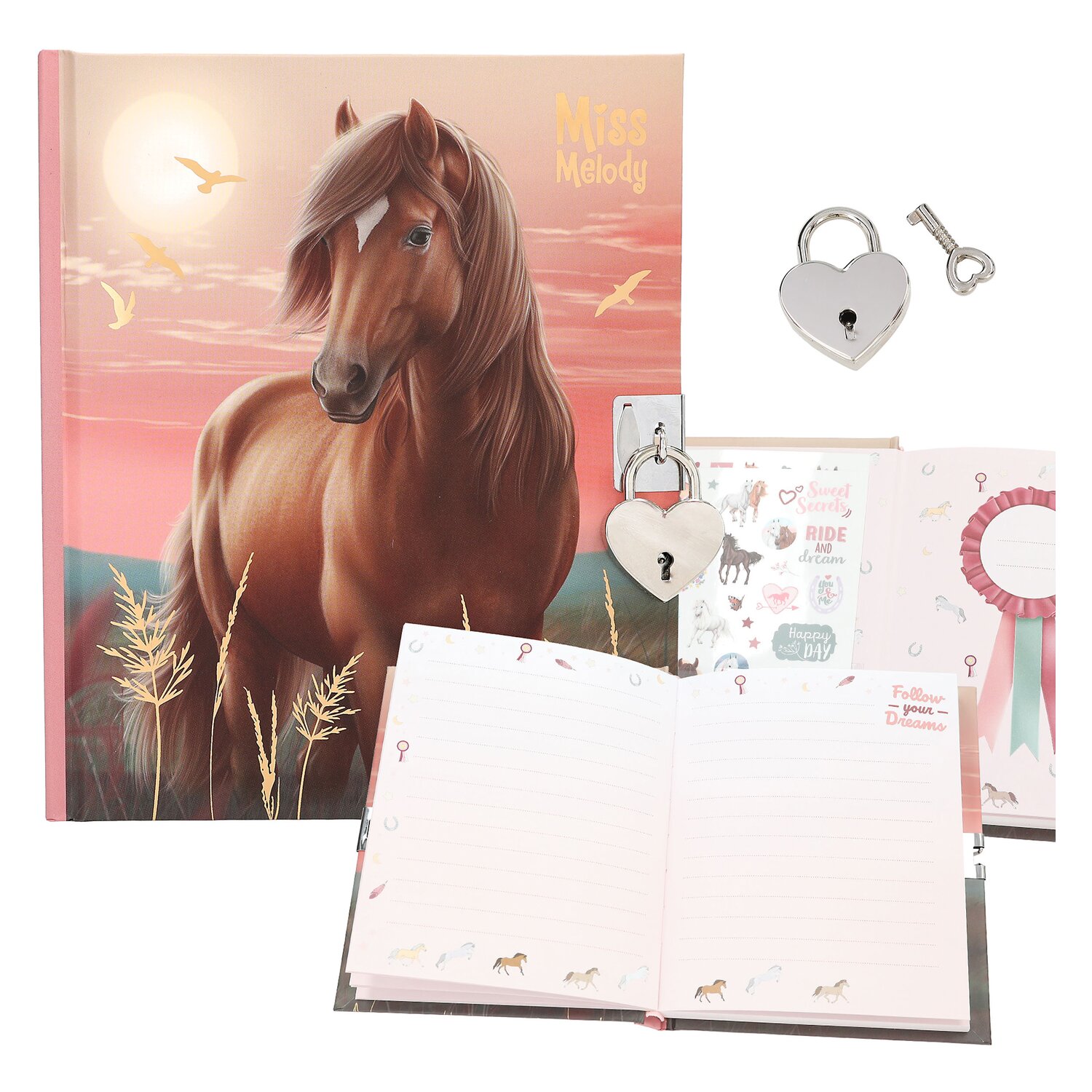 Miss Melody Tagebuch mit Stickern – Ansicht 1