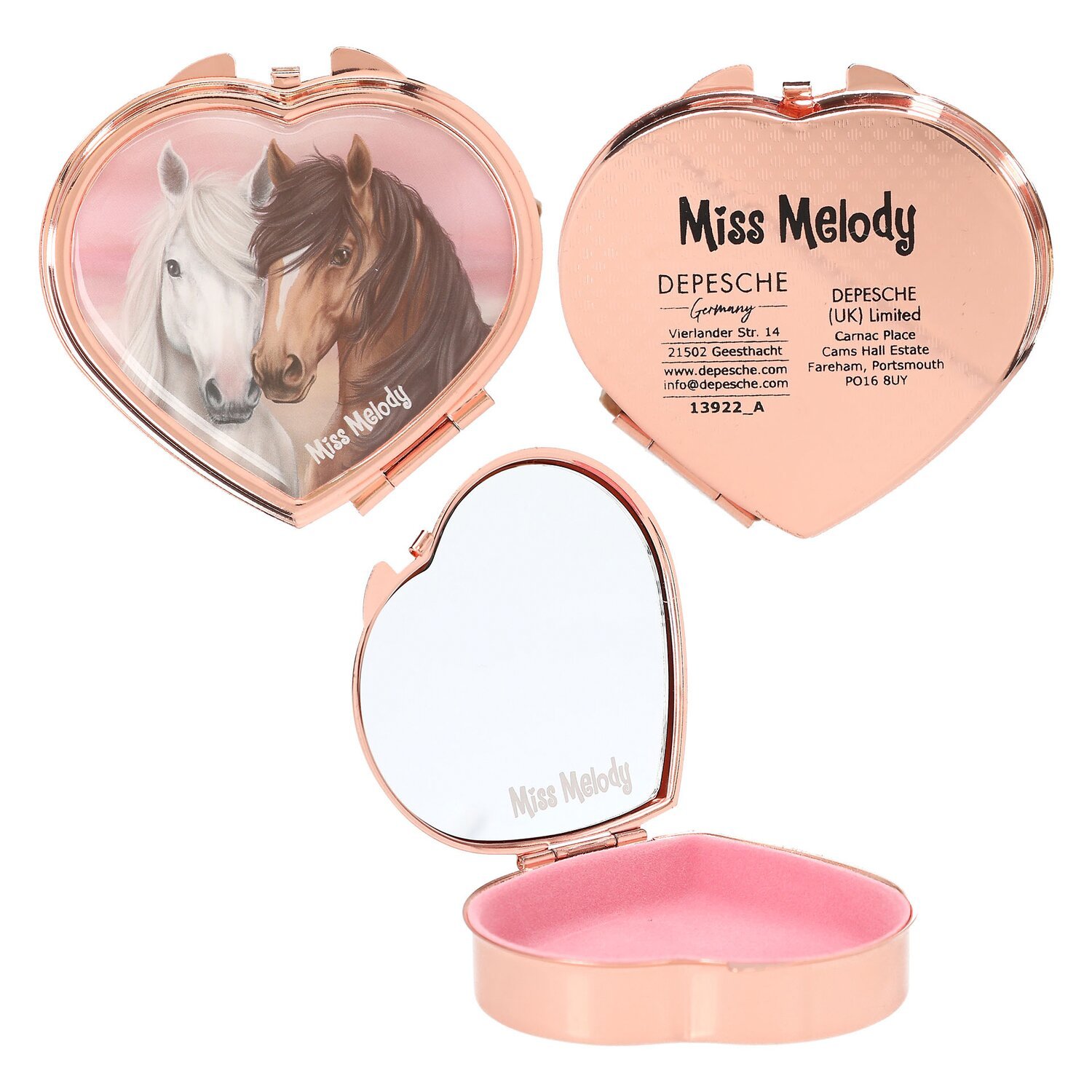 Miss Melody Metalldöschen mit Spiegel – Ansicht 2