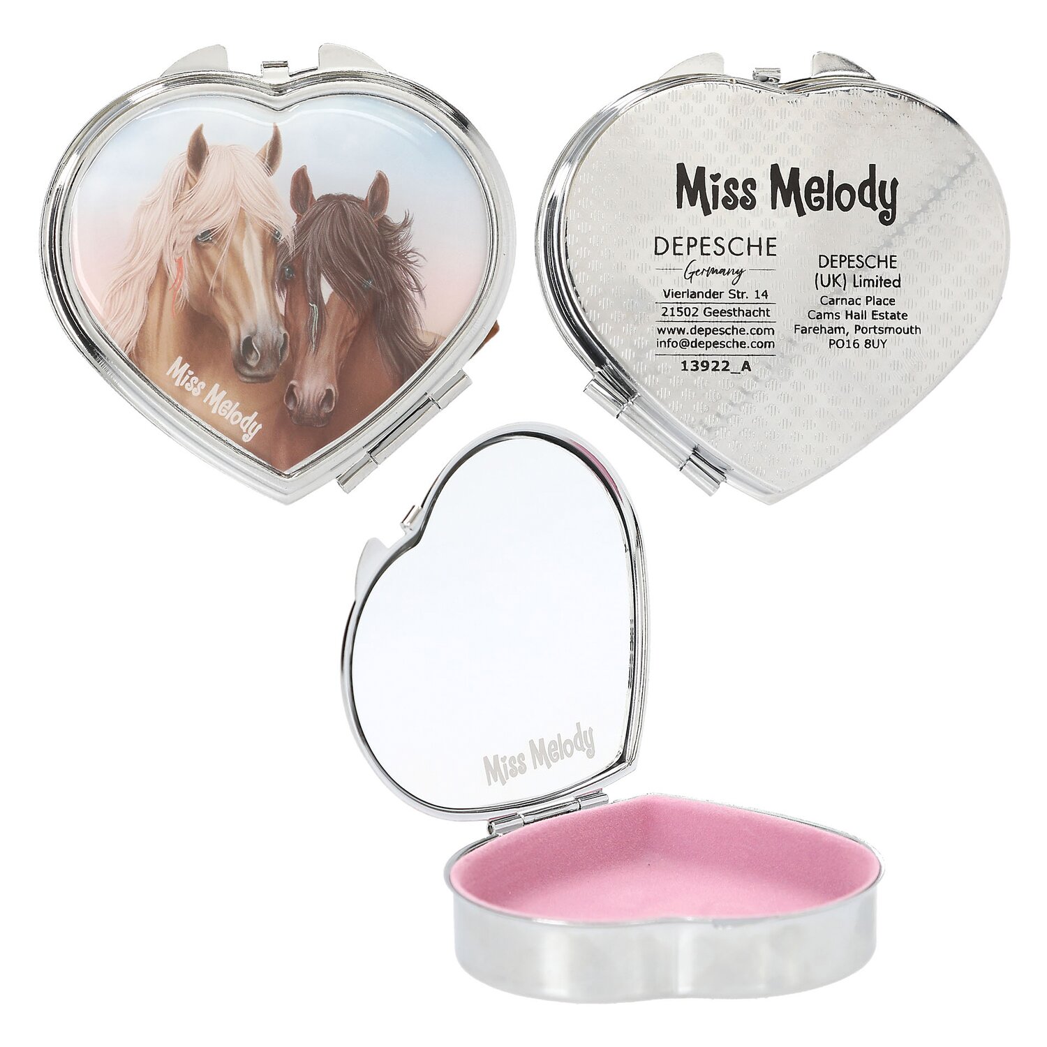 Miss Melody Metalldöschen mit Spiegel – Ansicht 3
