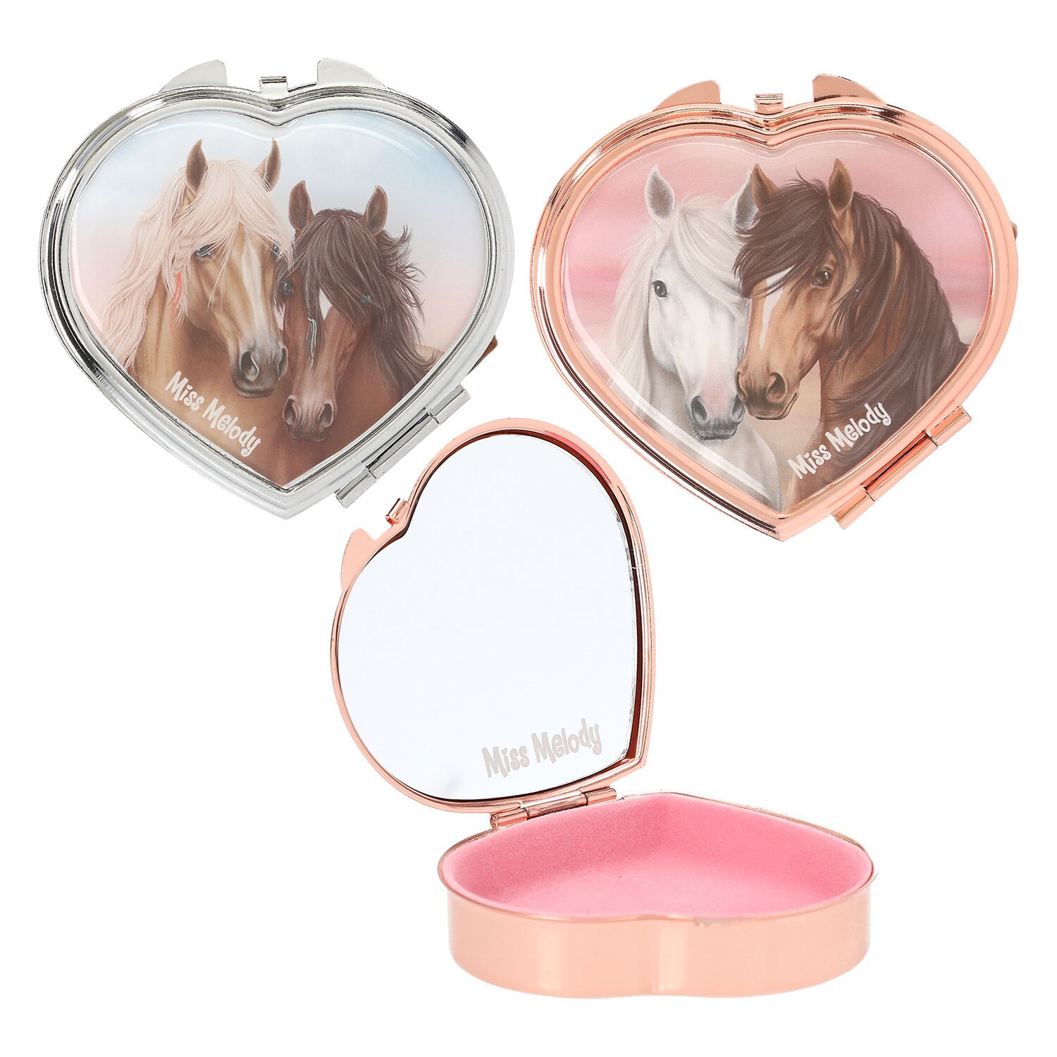 Miss Melody Metalldöschen mit Spiegel – Ansicht 1