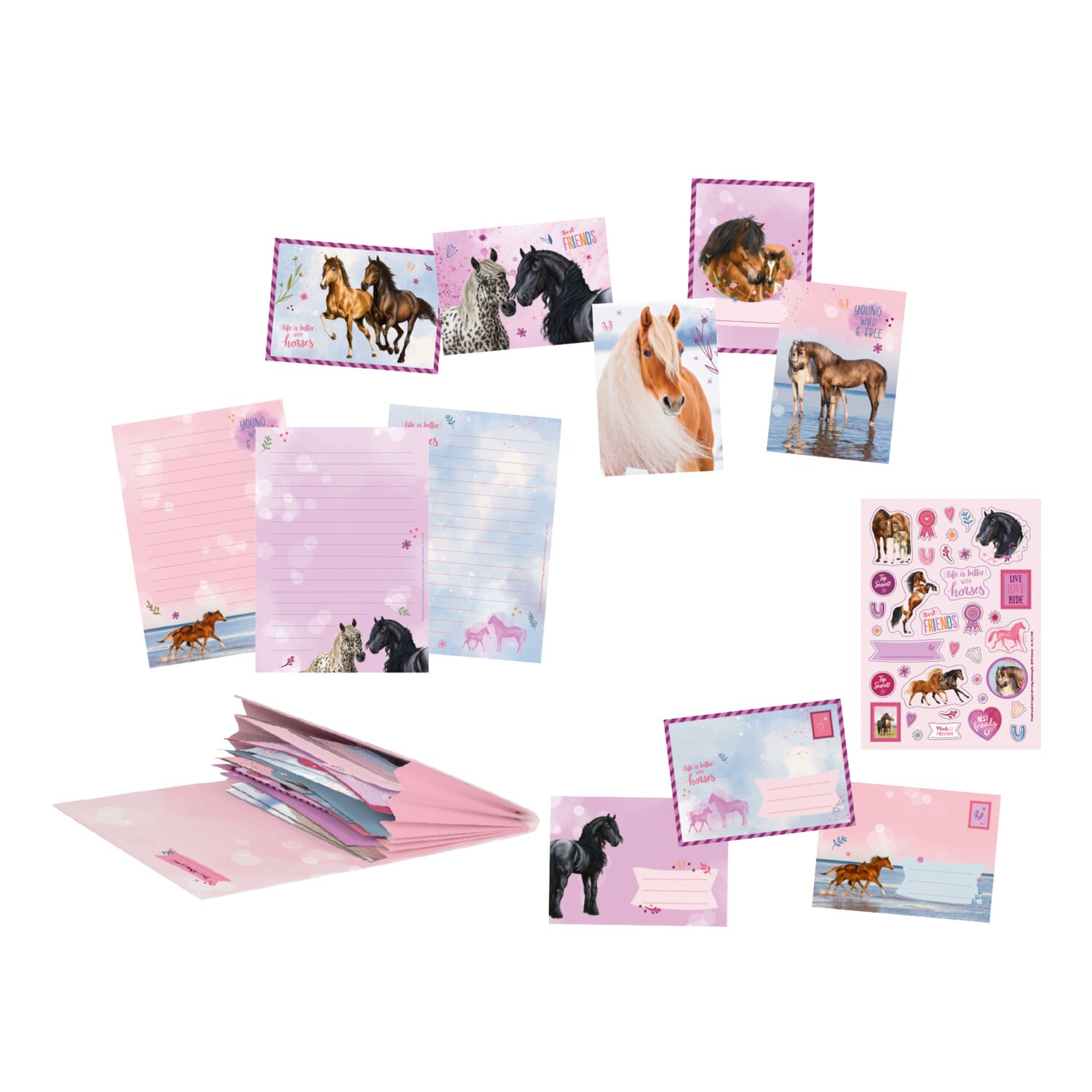 DIE SPIEGELBURG Briefpapier Set Pferdefreunde – Ansicht 3