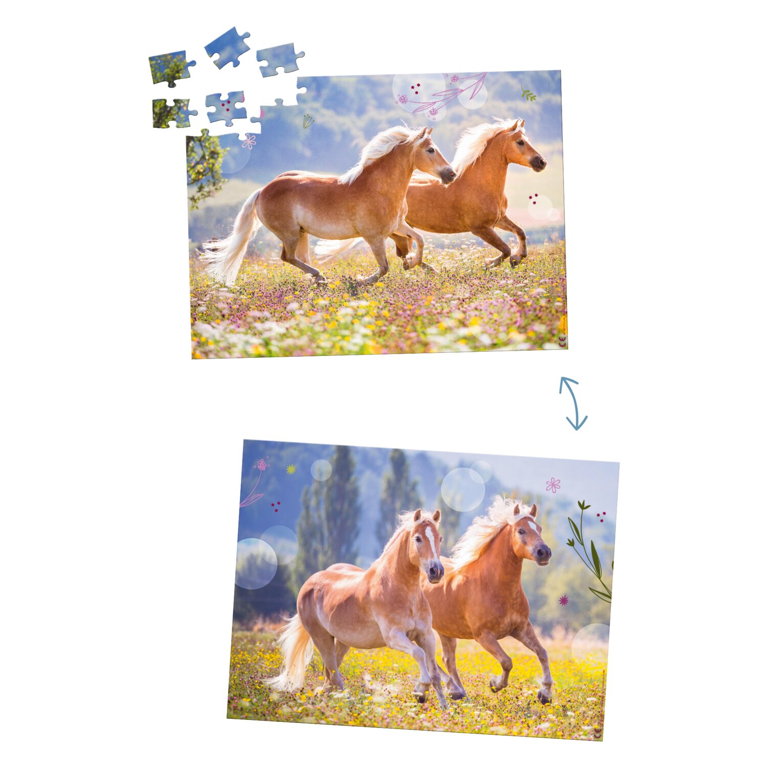 DIE SPIEGELBURG Lentikular Puzzle Pferdefreunde – Ansicht 2