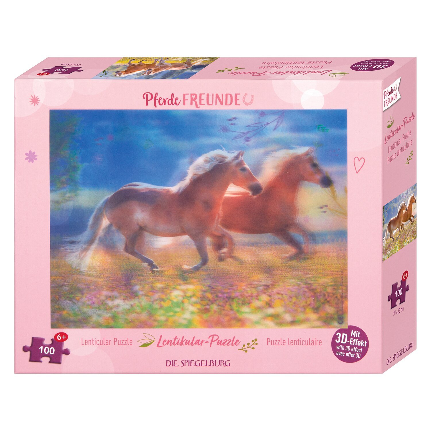 DIE SPIEGELBURG Lentikular Puzzle Pferdefreunde – Ansicht 1