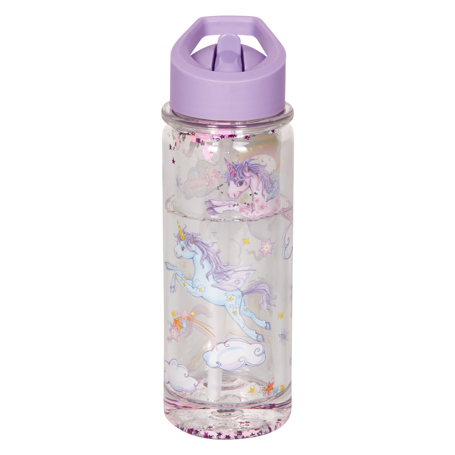 DIE SPIEGELBURG Glitzer Trinkflasche Einhorn-Paradies – Ansicht 2