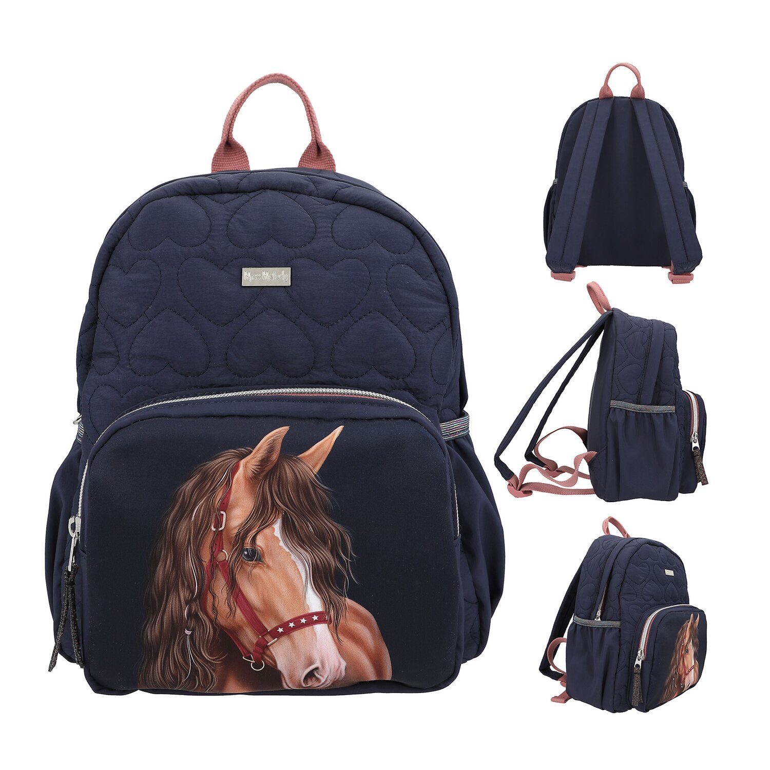 Miss Melody Rucksack mit Herzsteppung – Ansicht 1