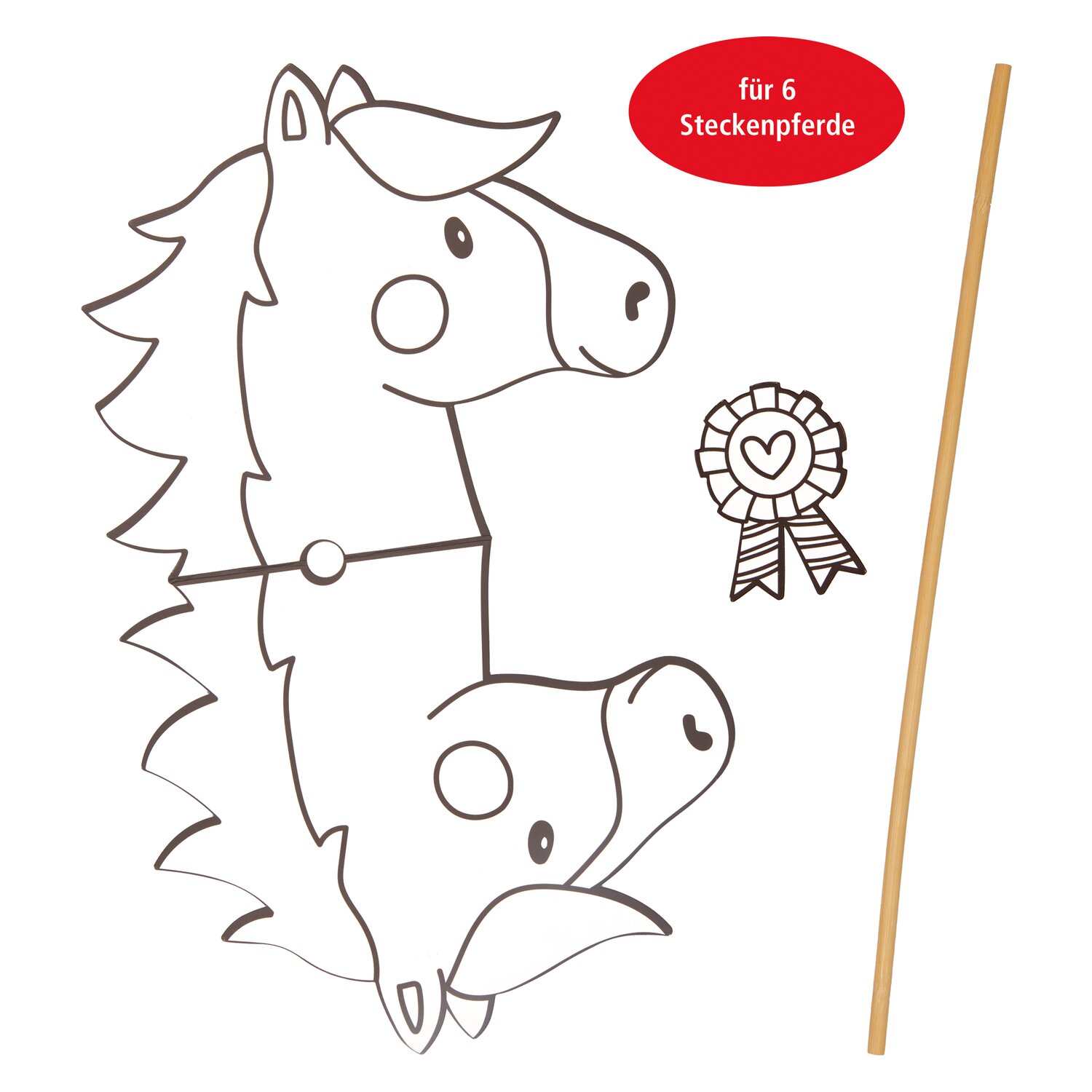 DIE SPIEGELBURG Steckenpferd-Bastelset Mein kleiner Ponyhof – Ansicht 2