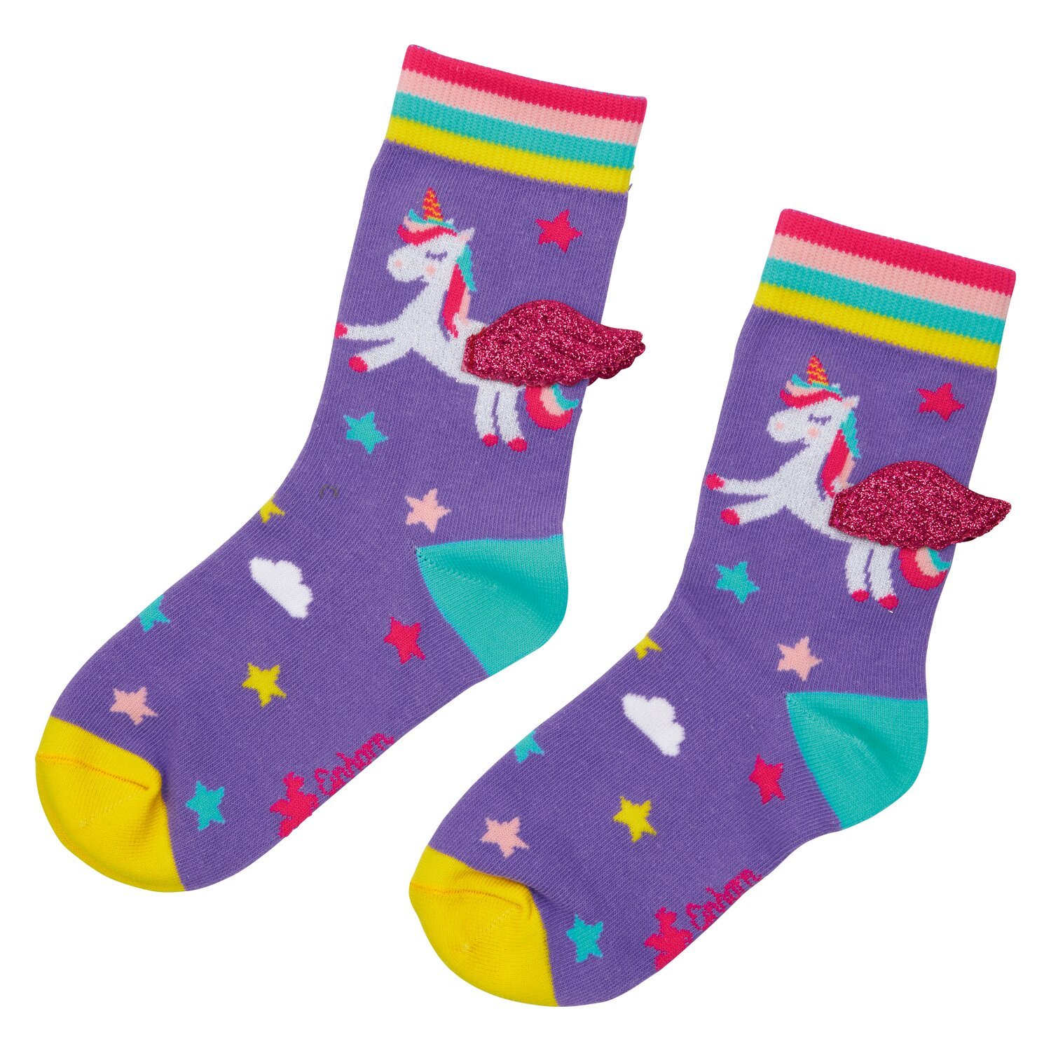 DIE SPIEGELBURG Socken mit Flügeln Einhorn-Paradies – Ansicht 1