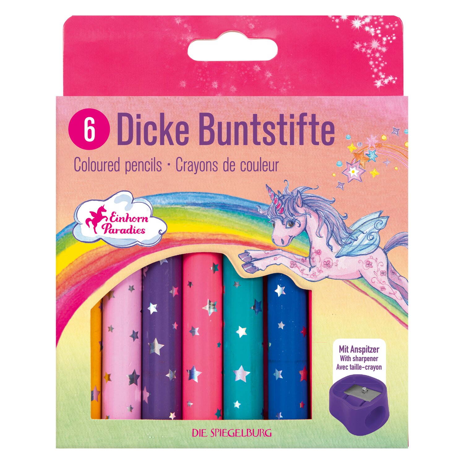 DIE SPIEGELBURG Dicke Buntstifte Einhorn-Paradies – Ansicht 1