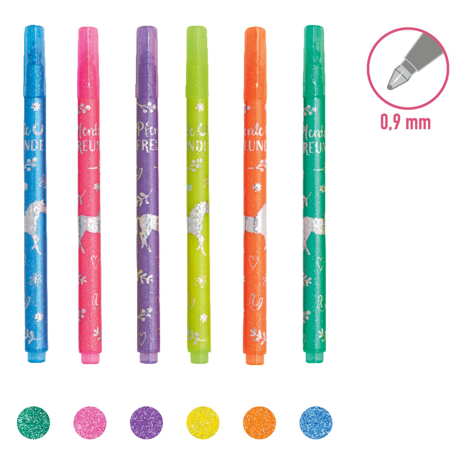 DIE SPIEGELBURG Glitzer-Fineliner Pferdefreunde – Ansicht 2