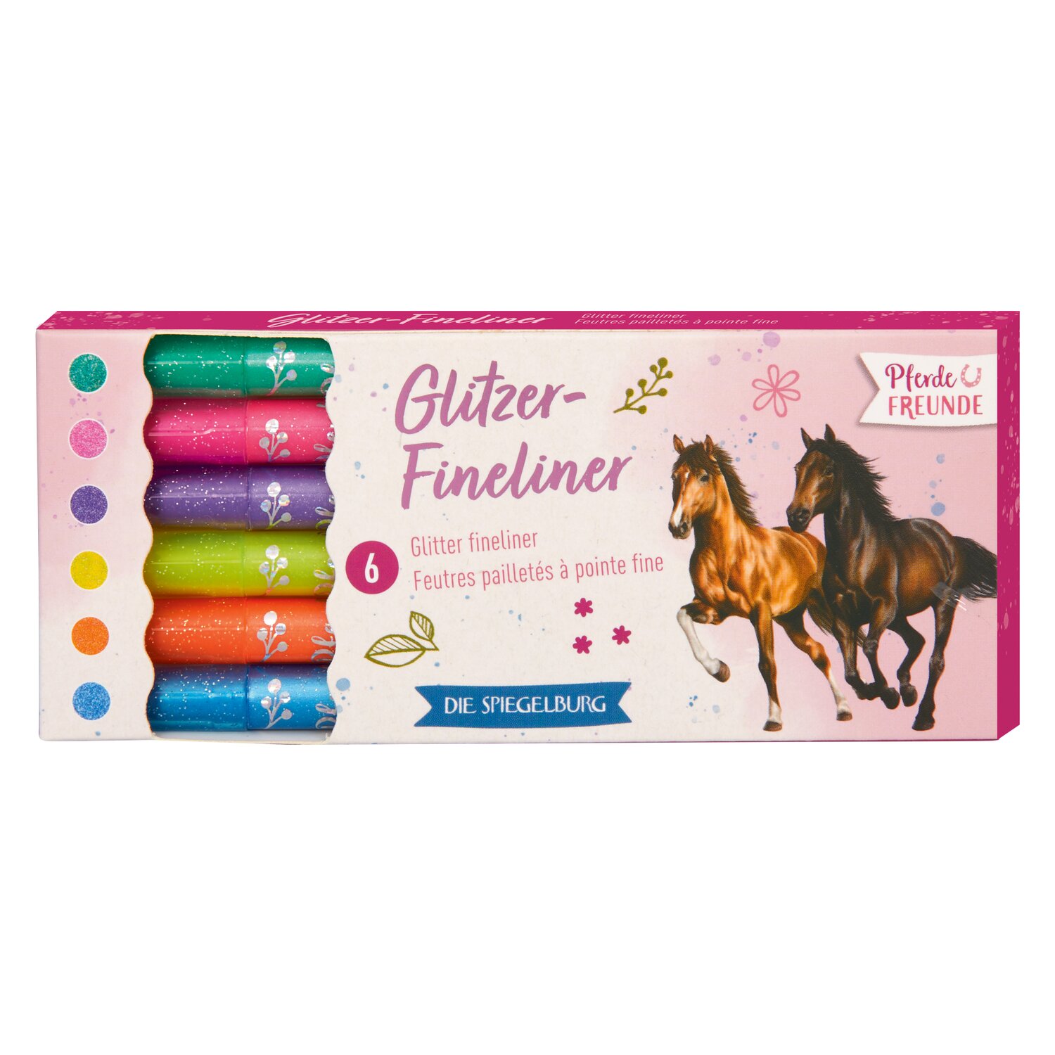 DIE SPIEGELBURG Glitzer-Fineliner Pferdefreunde – Ansicht 1