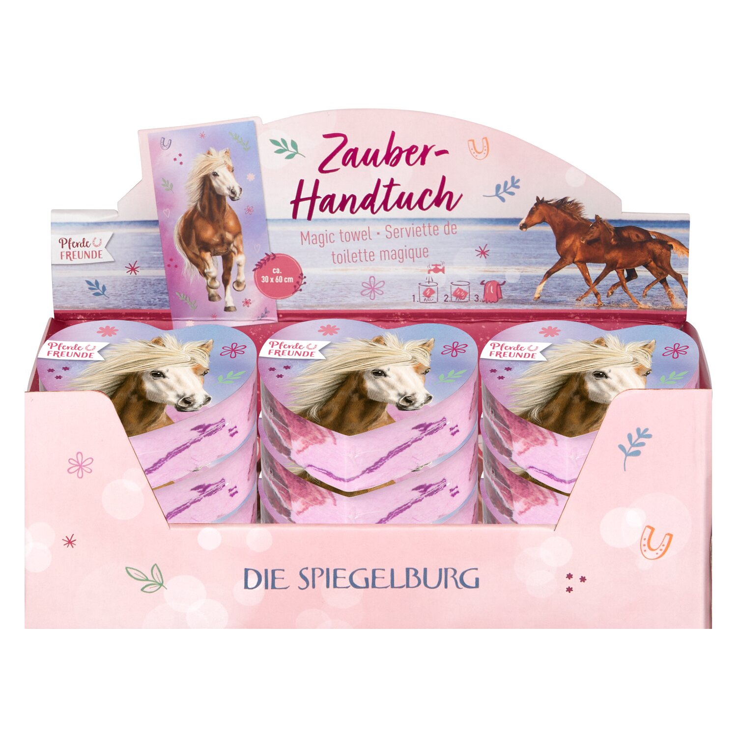 DIE SPIEGELBURG Zauberhandtuch Pferde FREUNDE – Ansicht 2