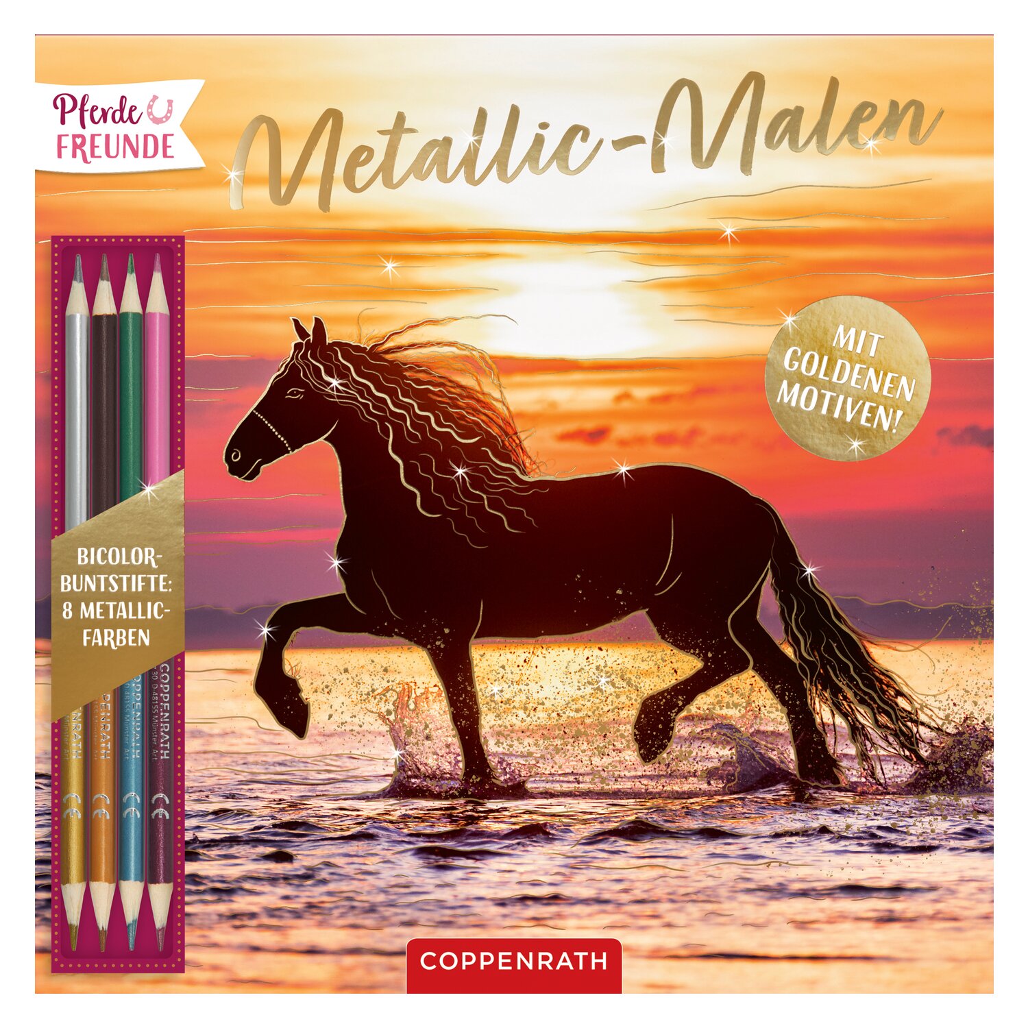 COPPENRATH Metallic-Malen mit Bicolor-Buntstifte Pferdefreunde &ndash; Ansicht 1