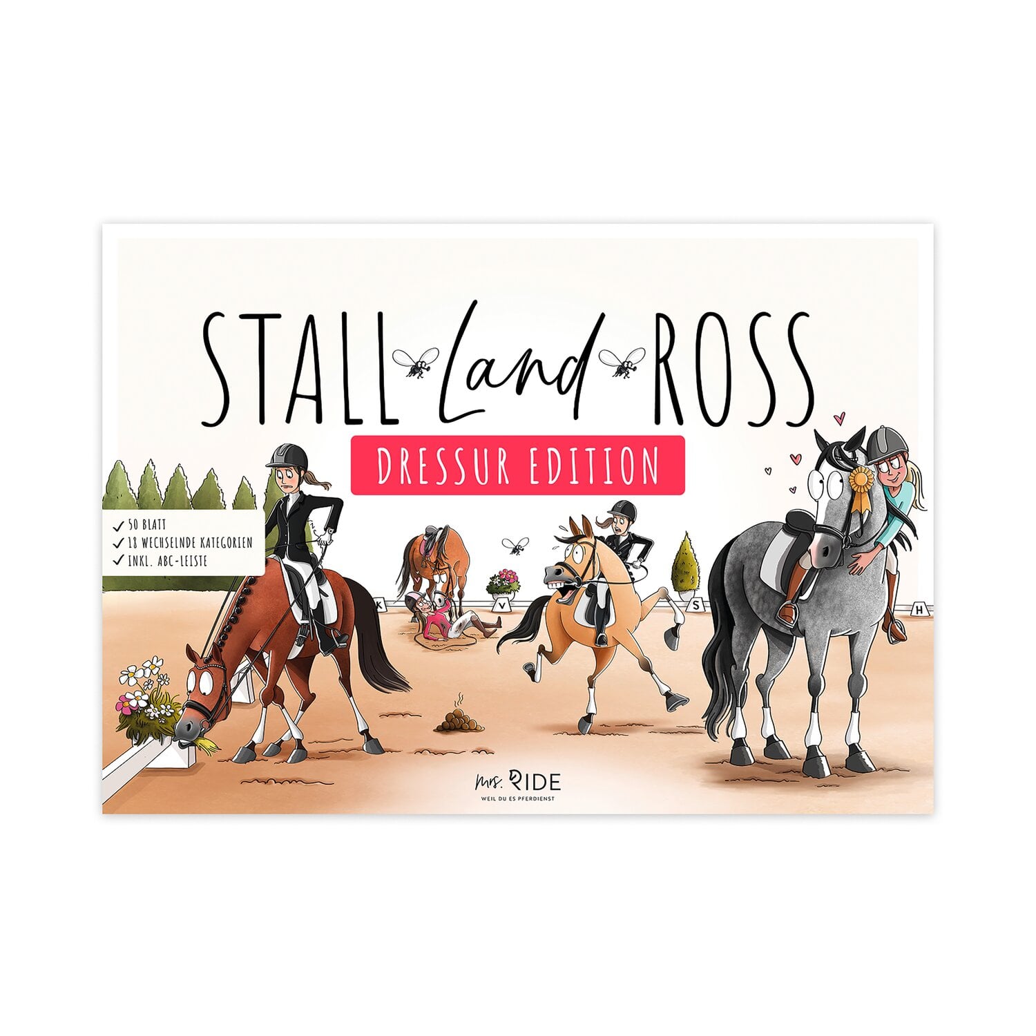 mrs. RIDE Spielblock Stall - Land - Ross, Dressur Edition &ndash; Ansicht 1