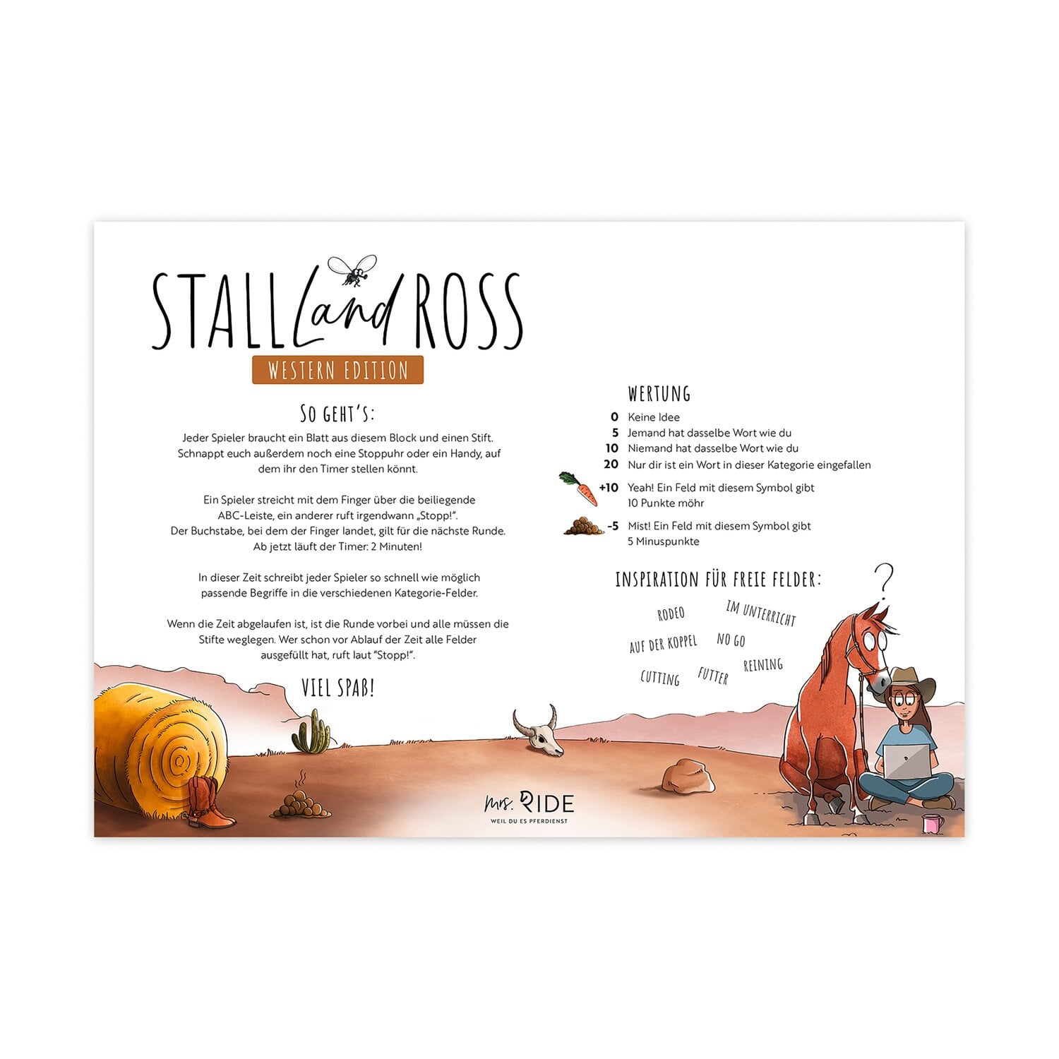 mrs. RIDE Spielblock Stall - Land - Ross, Western Edition &ndash; Ansicht 6