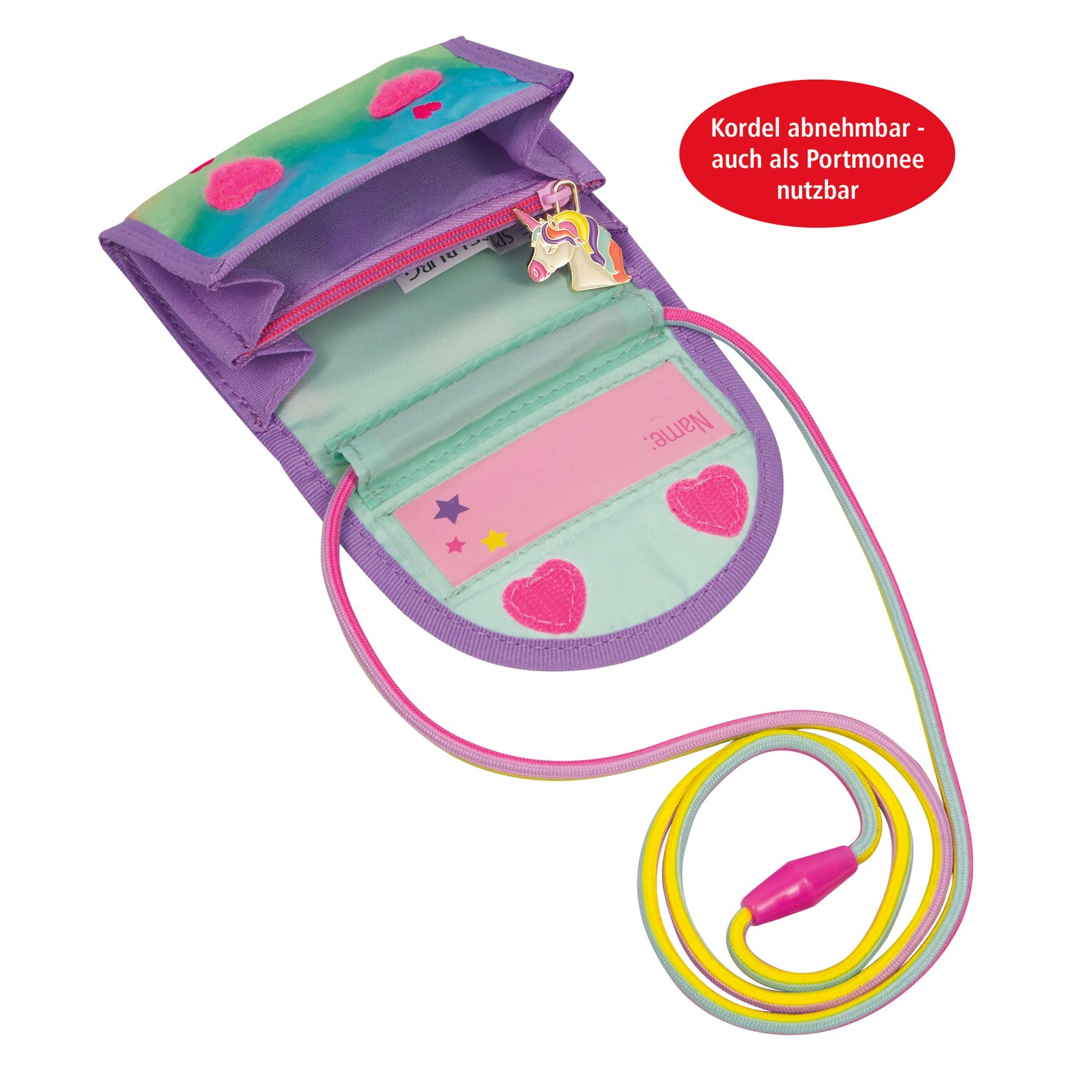 DIE SPIEGELBURG Brustbeutel Regenbogen Einhorn-Paradies &ndash; Ansicht 2