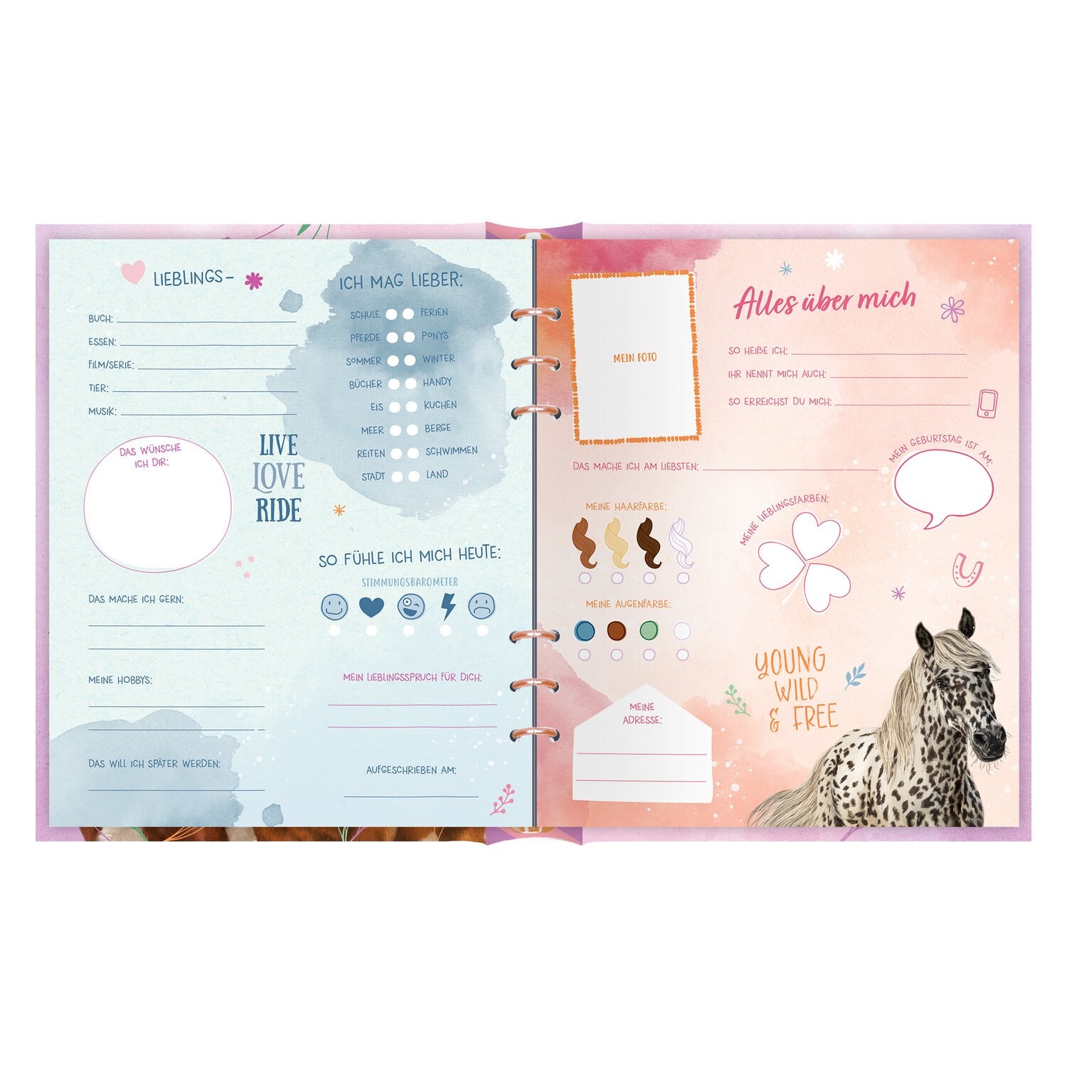Freundebuch Pferdefreunde mit Glitzerpatch, COPPENRATH &ndash; Ansicht 3