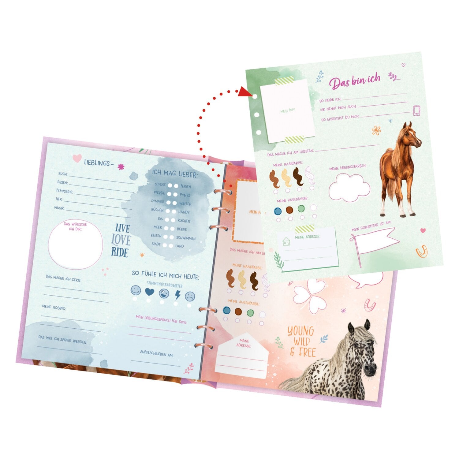 Freundebuch Pferdefreunde mit Glitzerpatch, COPPENRATH &ndash; Ansicht 4