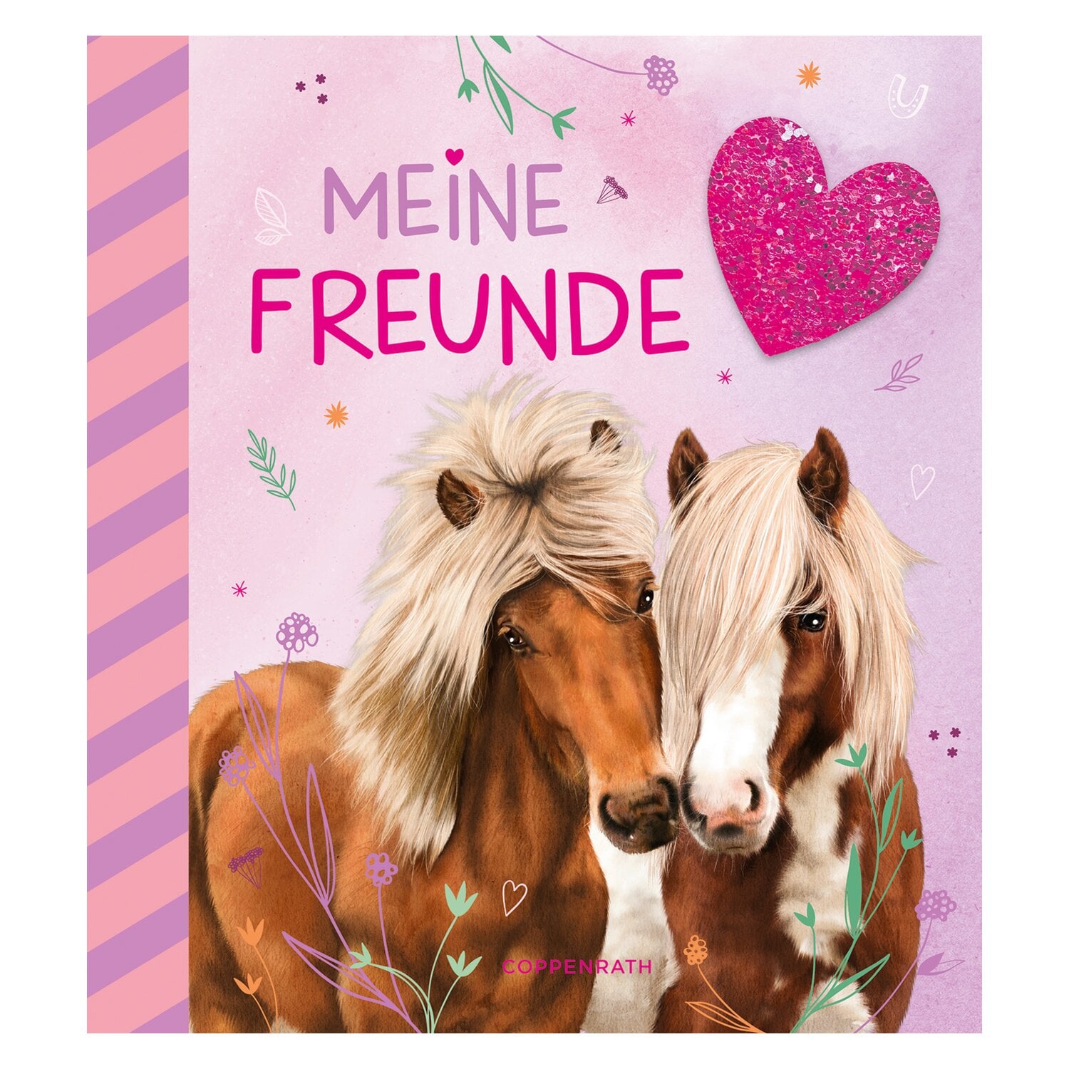 Freundebuch Pferdefreunde mit Glitzerpatch, COPPENRATH &ndash; Ansicht 1