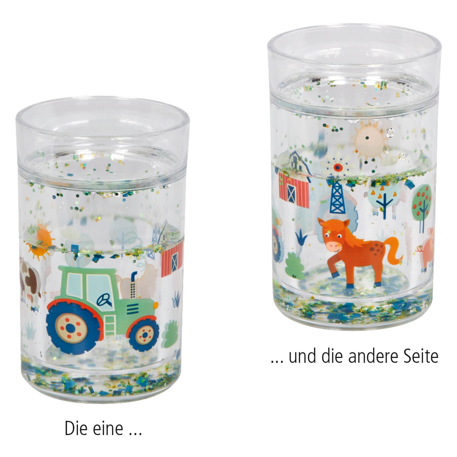 DIE SPIEGELBURG Glitzerbecher Traktor Kleine Freunde &ndash; Ansicht 2