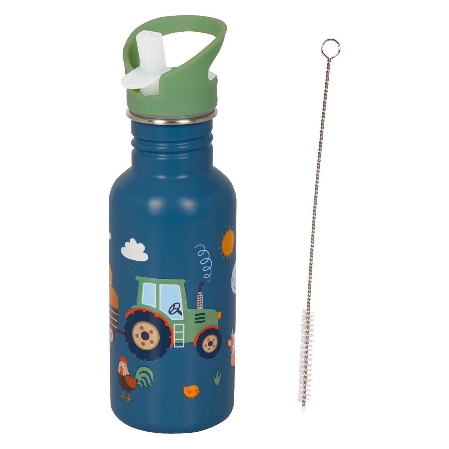 DIE SPIEGELBURG Edelstahlflasche Traktor Kleine Freunde &ndash; Ansicht 1