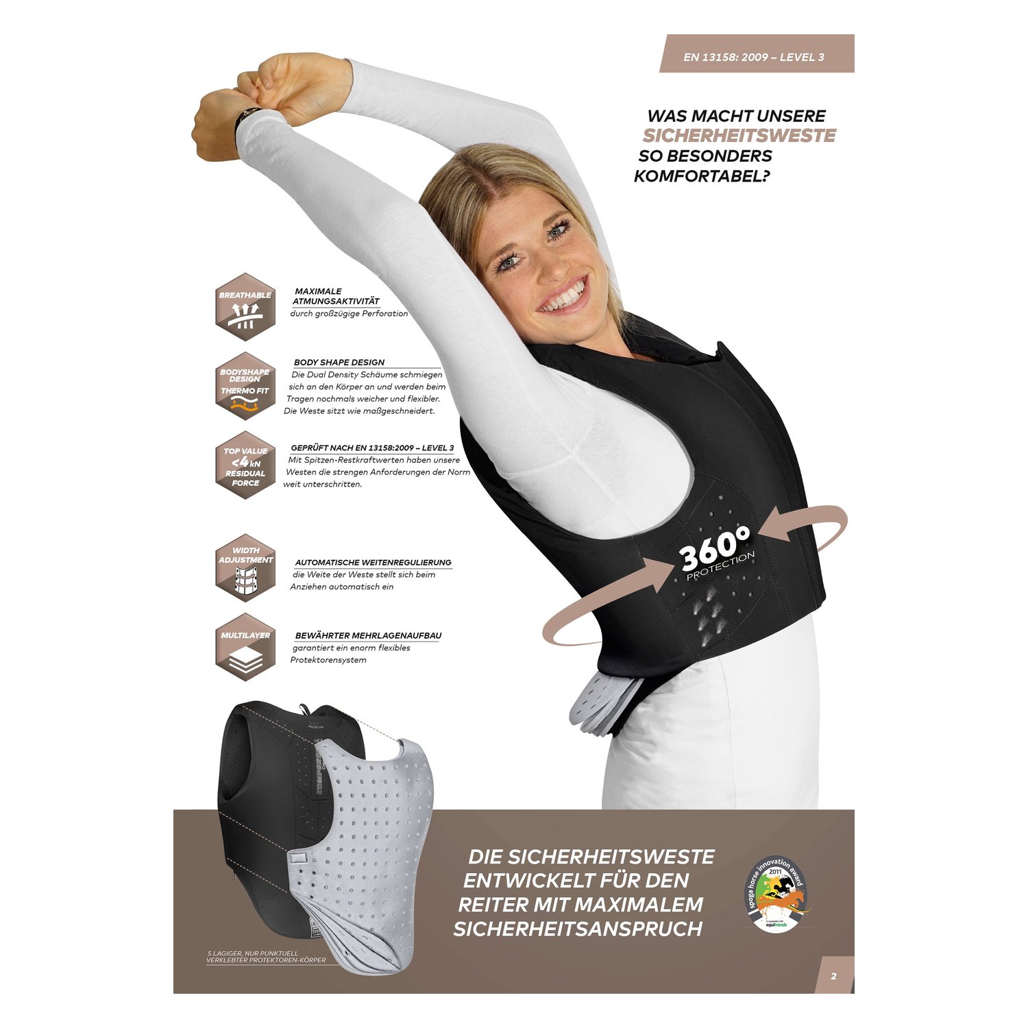 KOMPERDELL Sicherheitsweste Frontzipp Slim Fit – Ansicht 5