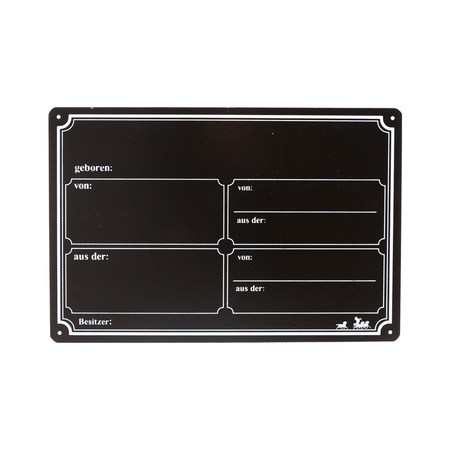 Loesdau Aluminium-Stalltafeln mit Brandzeichen-Lackierung – Ansicht 1