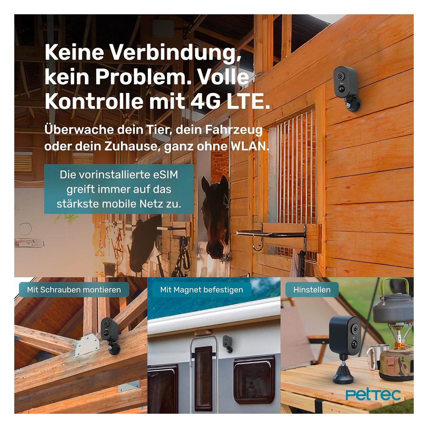 PetTec Stallkamera PetCam 4G/LTE ohne WLAN &ndash; Ansicht 6