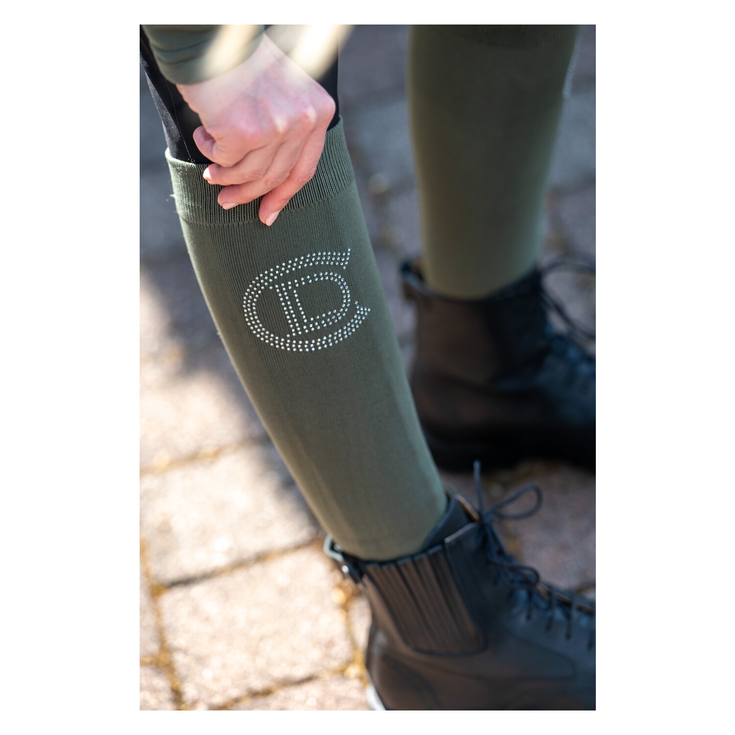Cheval de Luxe Thinsocks mit Glitzerlogo – Ansicht 2
