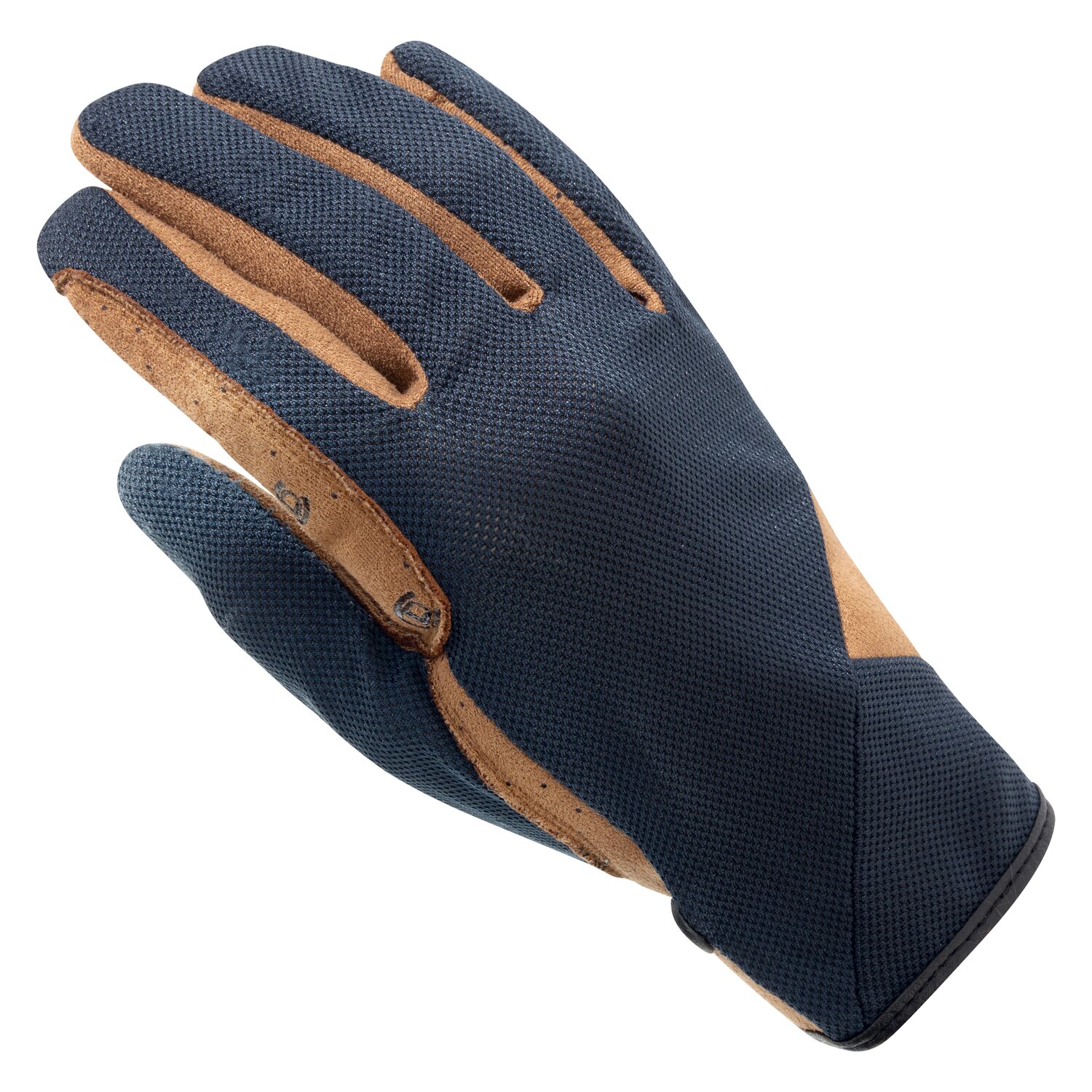 Cheval de Luxe Reithandschuhe Bicolor mit Mesh navy / caramel Damen XS