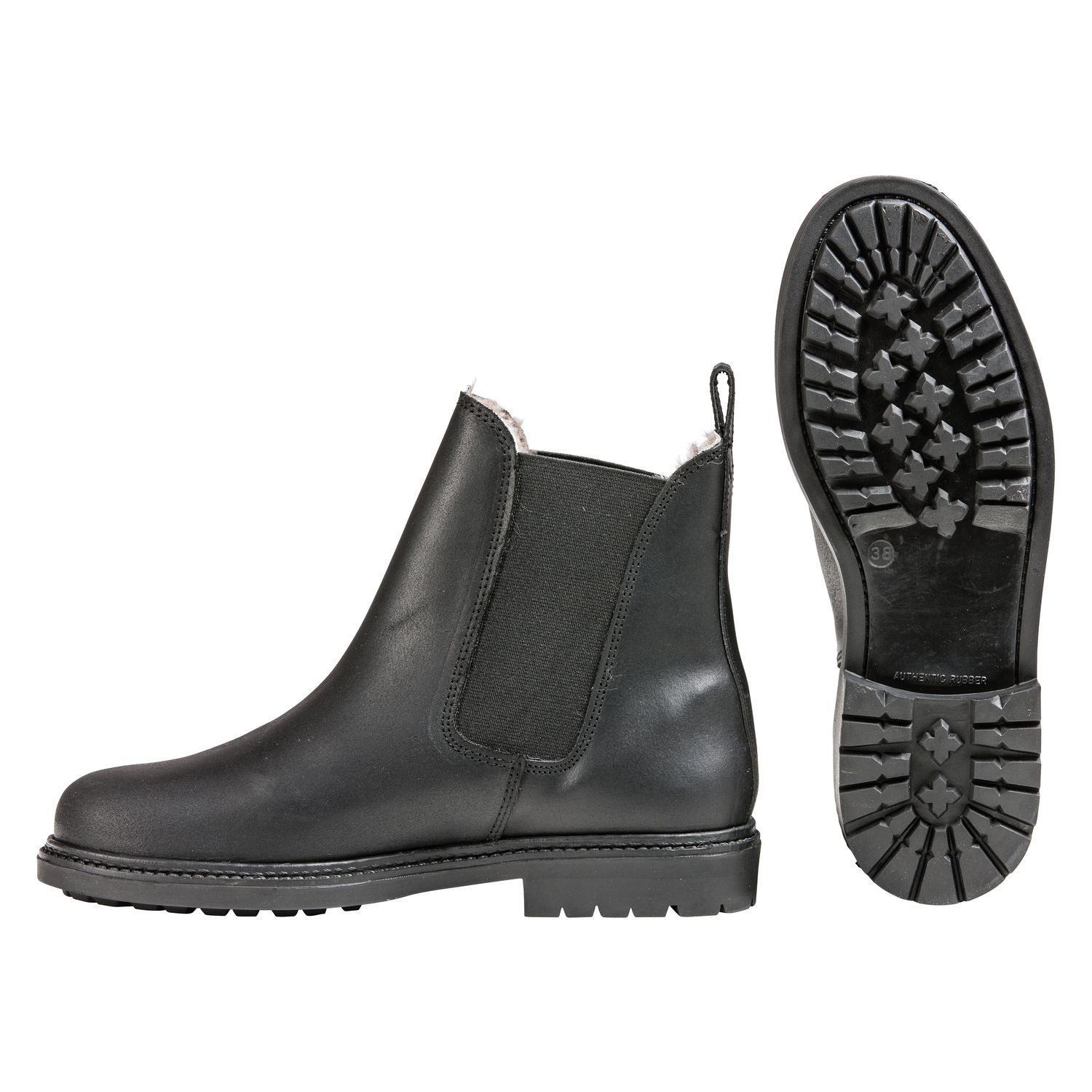 Loesdau Fettleder-Jodhpurstiefel mit Lammfell – Ansicht 4