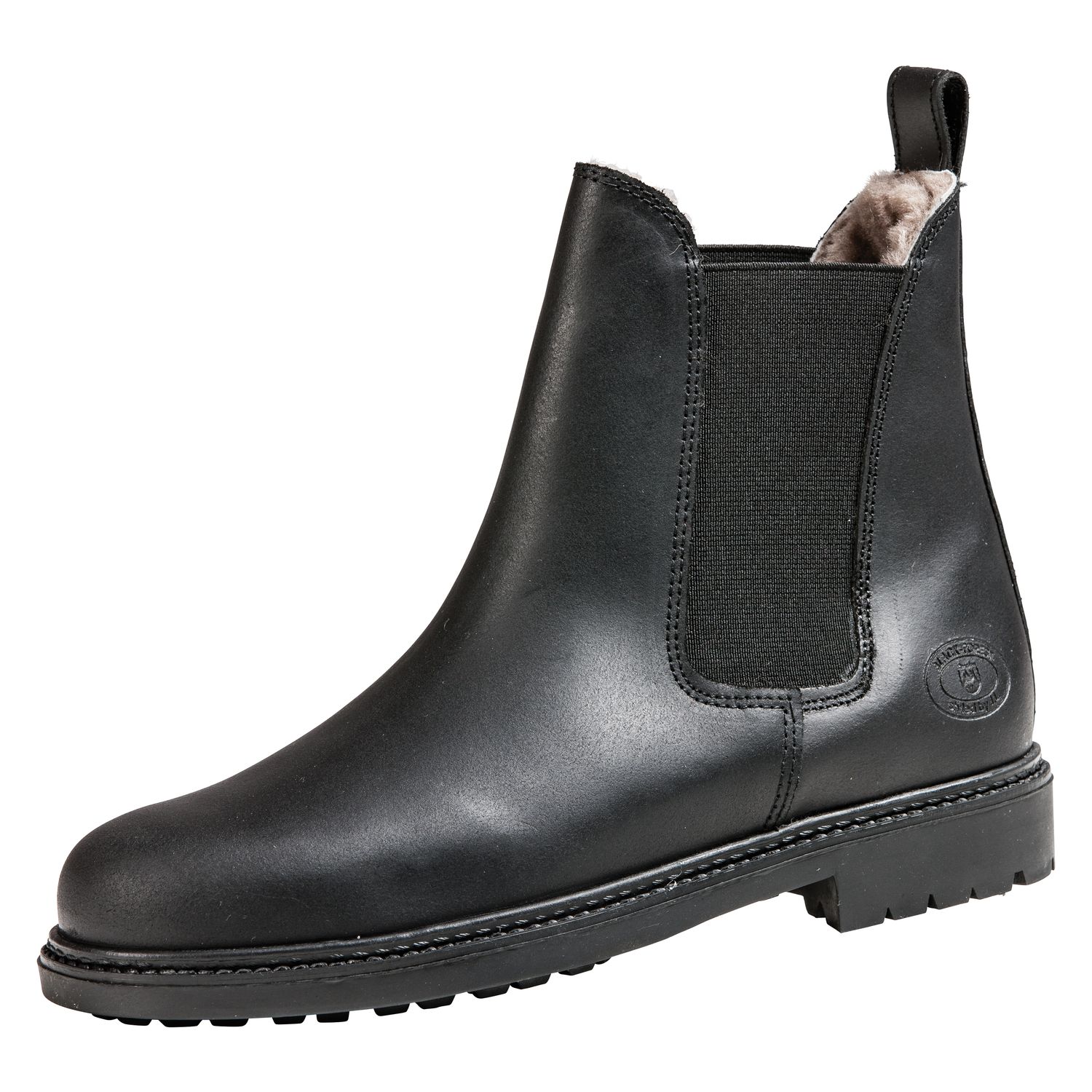 Loesdau Fettleder-Jodhpurstiefel mit Lammfell – Ansicht 1