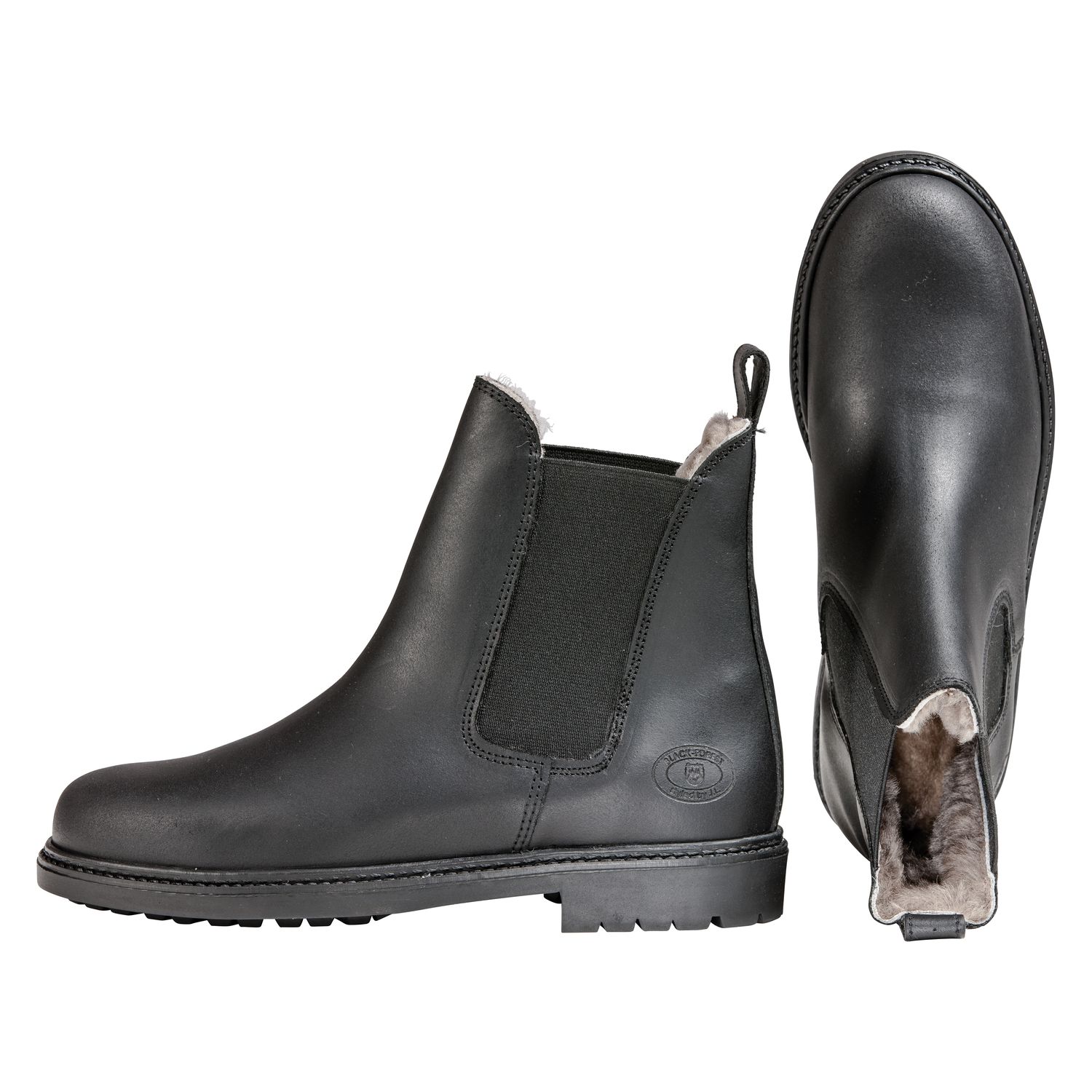Loesdau Fettleder-Jodhpurstiefel mit Lammfell – Ansicht 3