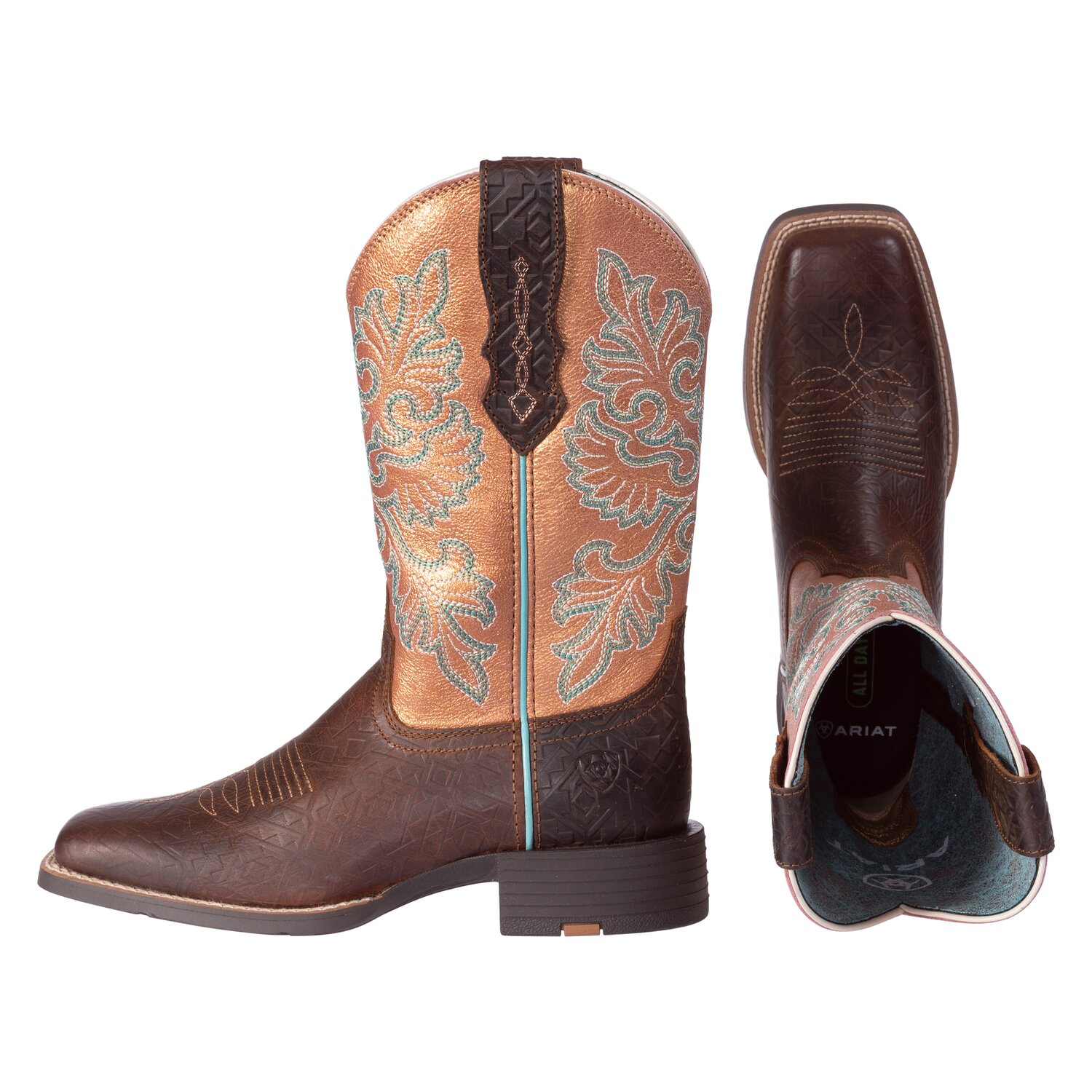 ARIAT Westernstiefel Round Up Wide Square Toe – Ansicht 2