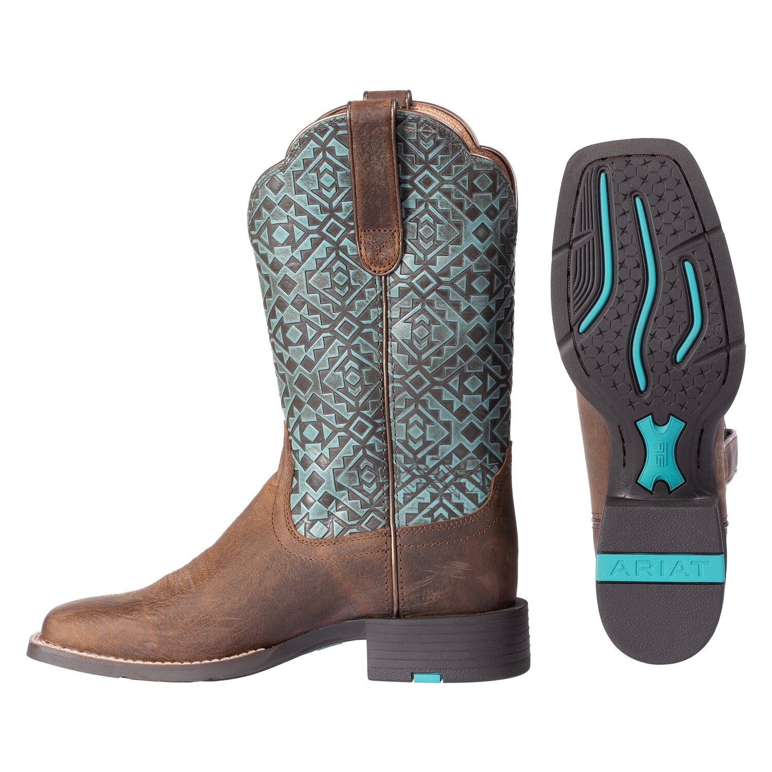 ARIAT Westernstiefel Round Up Wide Square Toe – Ansicht 3