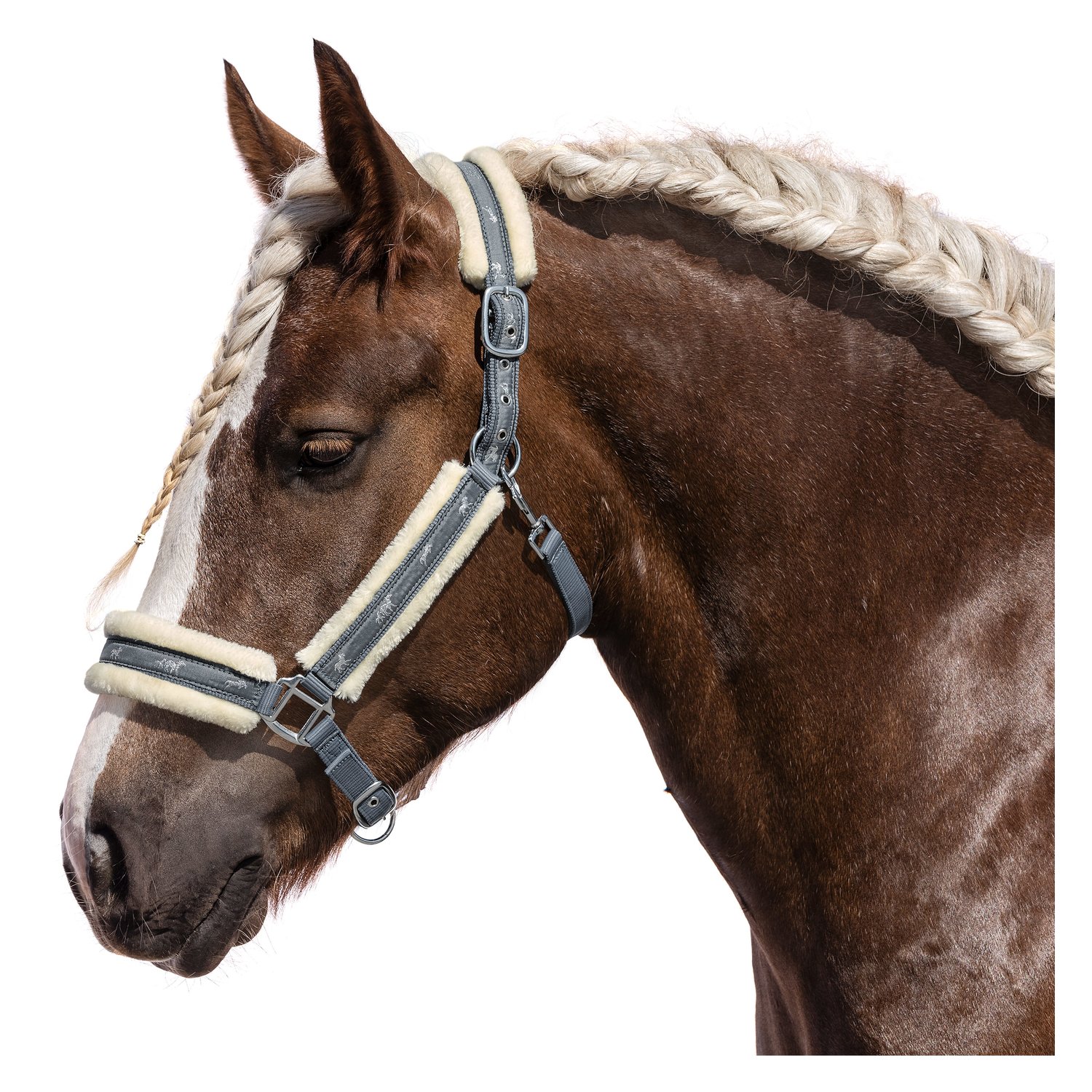 Horse-friends Webhalfter Vigo mit Kunstfell – Ansicht 2
