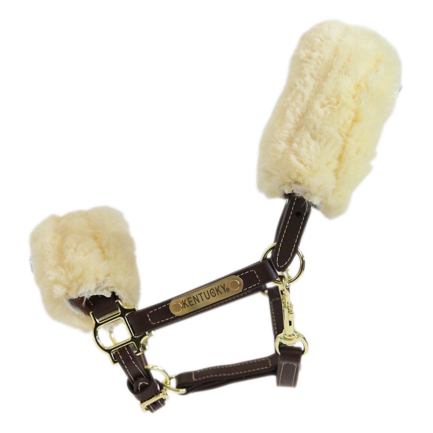 KENTUCKY Lederhalfter mit Lammfell – Ansicht 1