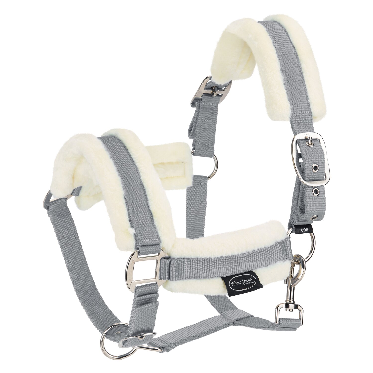 Horse-friends Webhalfter FauxFur Double Pin Buckle – Ansicht 1