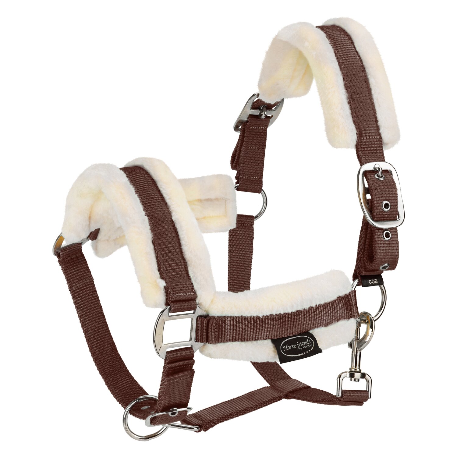Horse-friends Webhalfter FauxFur Double Pin Buckle – Ansicht 1
